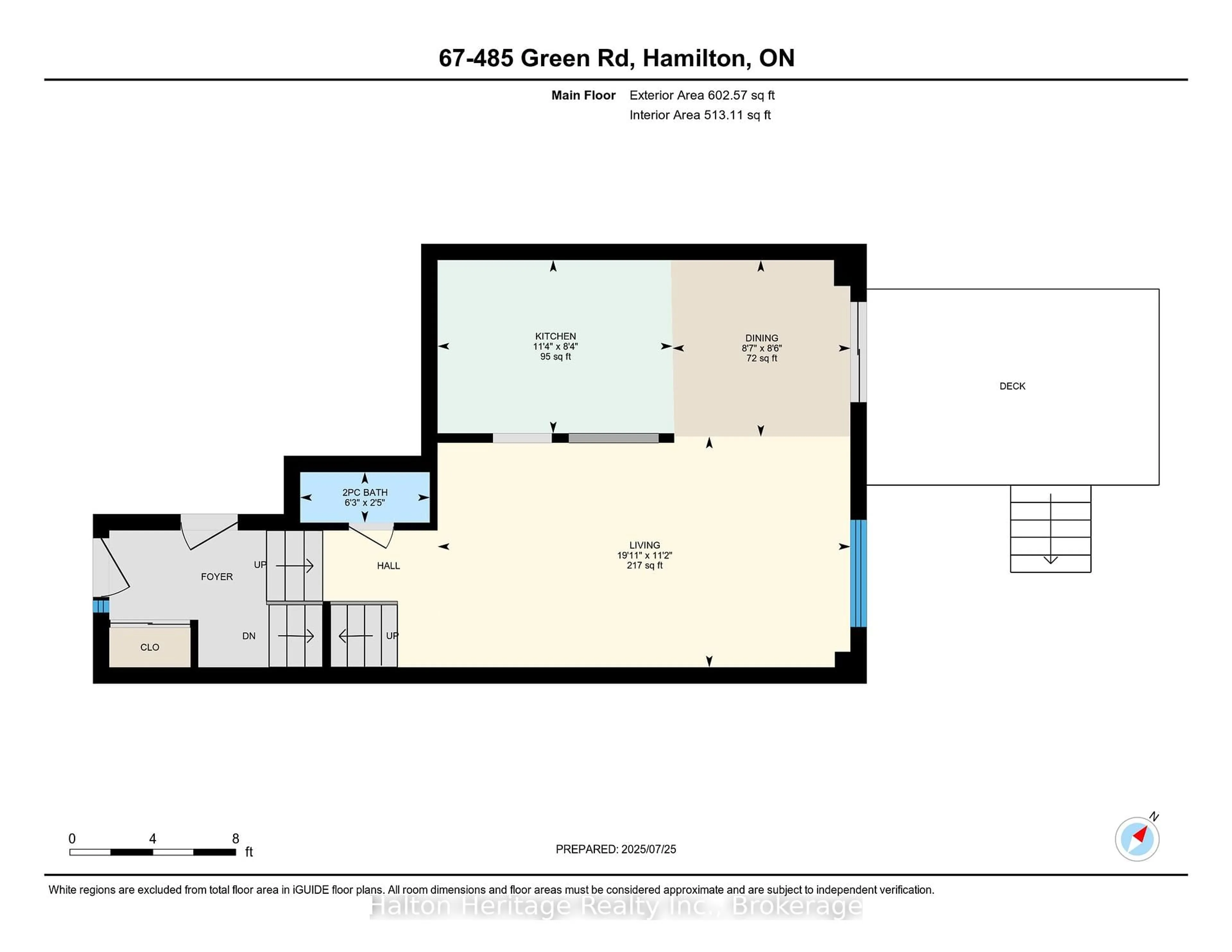 Floor plan for 485 Green Rd #67, Hamilton Ontario L8G 2Z9