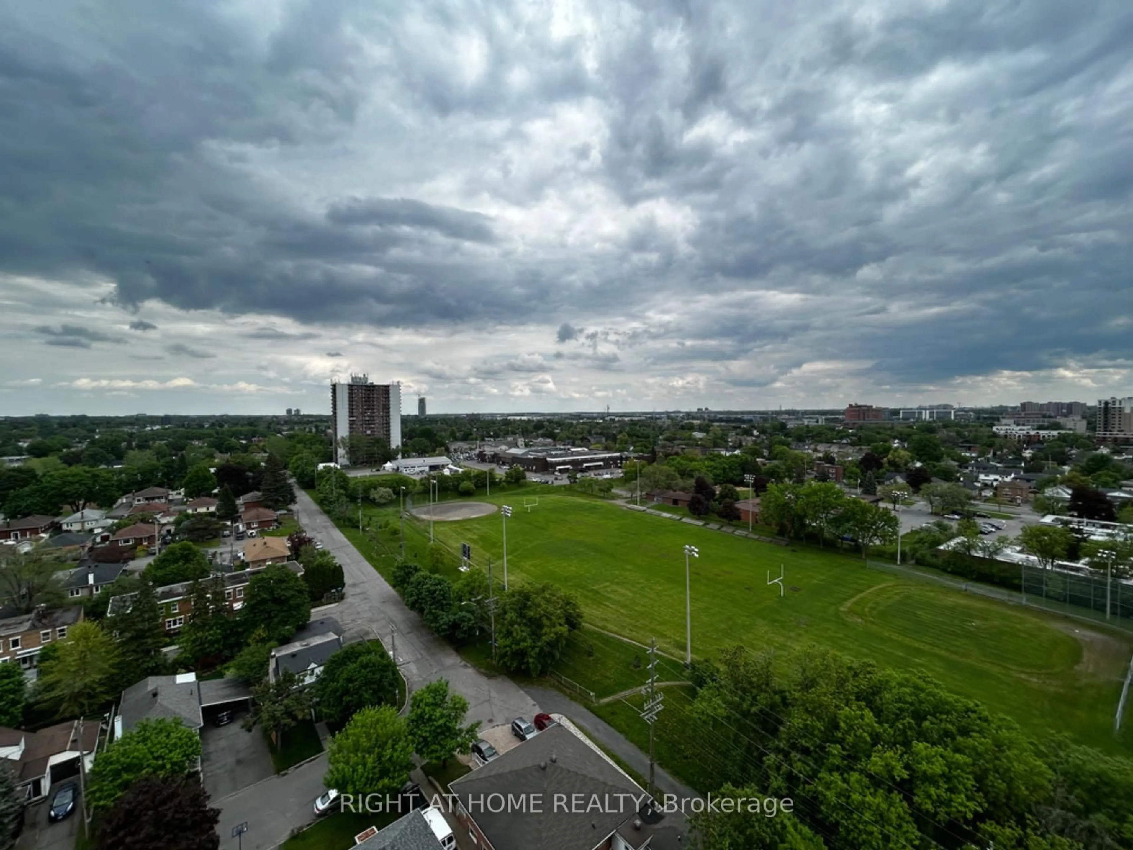 A pic from outside/outdoor area/front of a property/back of a property/a pic from drone, city buildings view from balcony for 158C McArthur Ave #1607, Ottawa Ontario K1L 8E7
