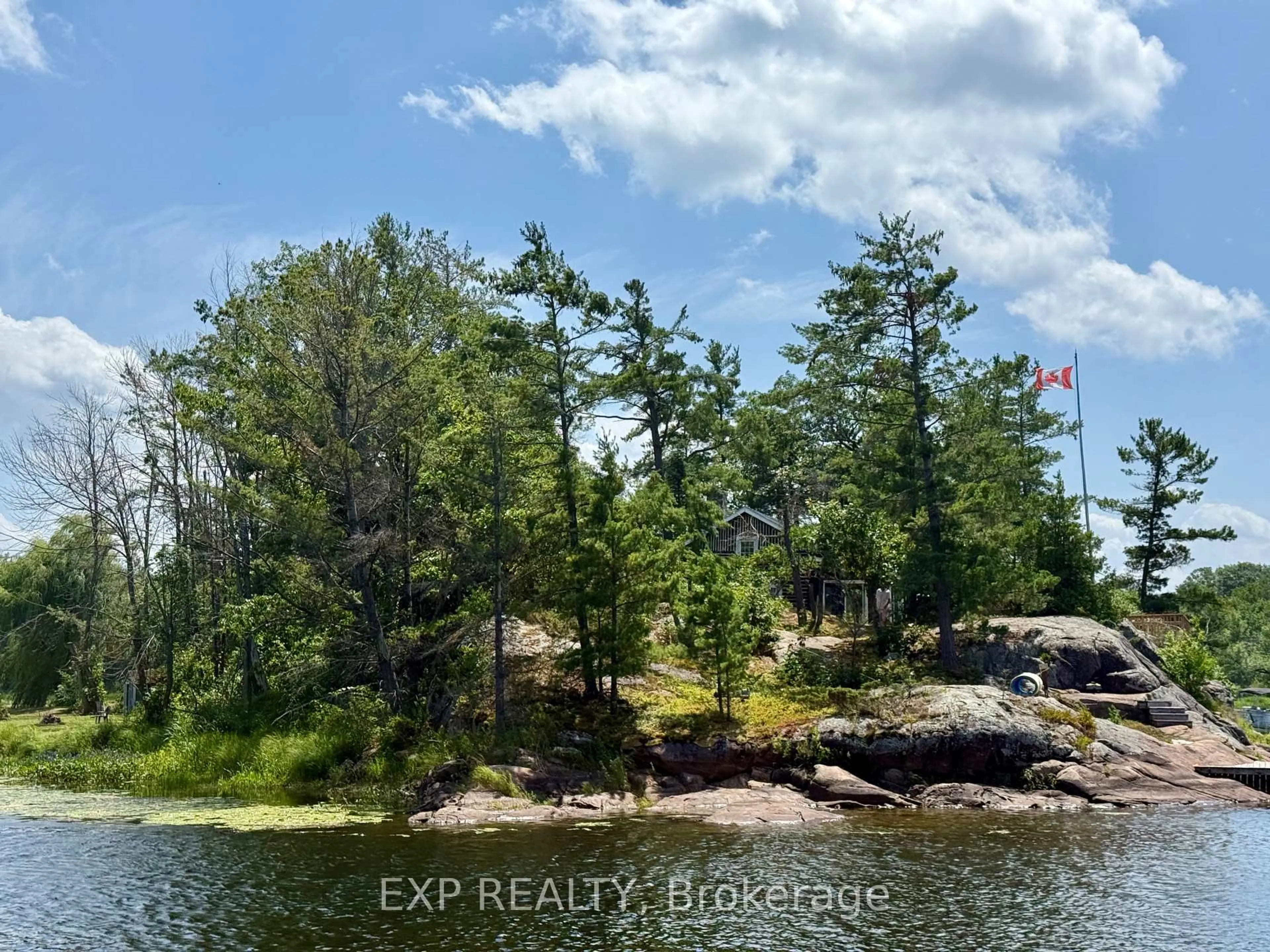 A pic from outside/outdoor area/front of a property/back of a property/a pic from drone, water/lake/river/ocean view for 91A Tobys Rd, Georgian Bay Ontario L0K 1S0
