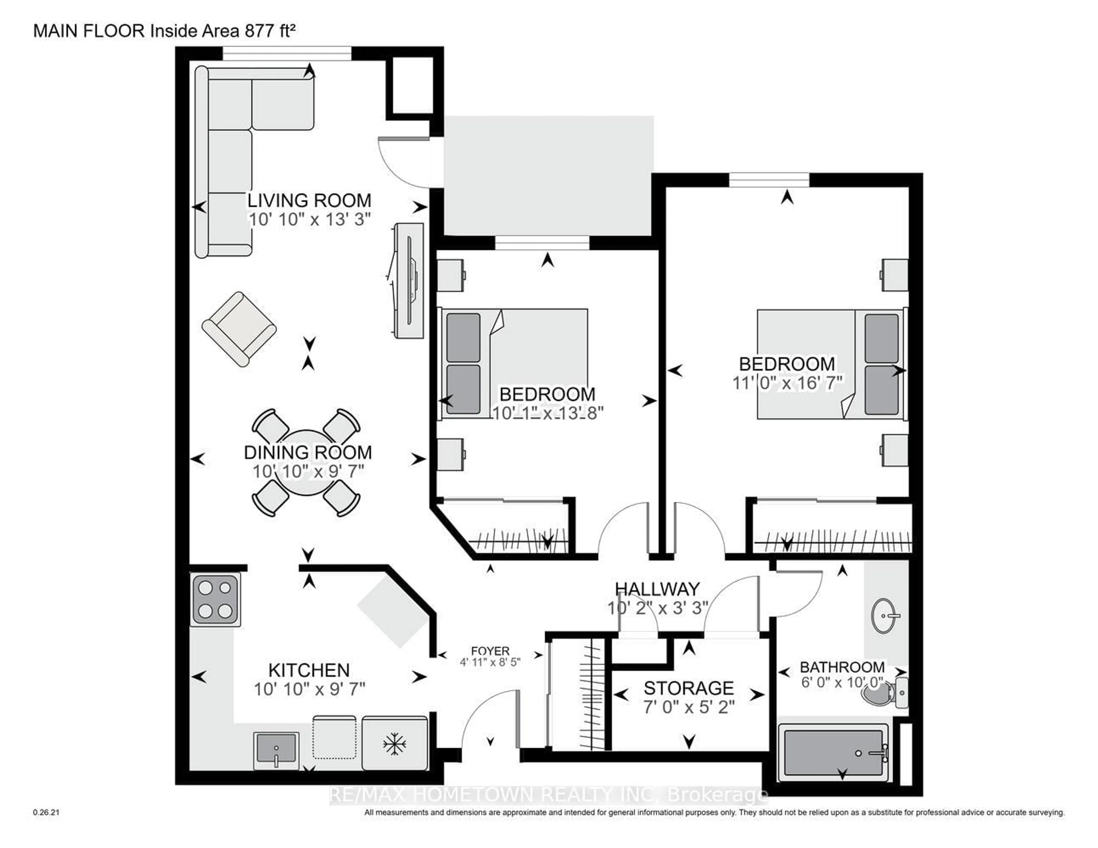 Floor plan for 21 Liston Ave #311, Brockville Ontario K6V 7B3
