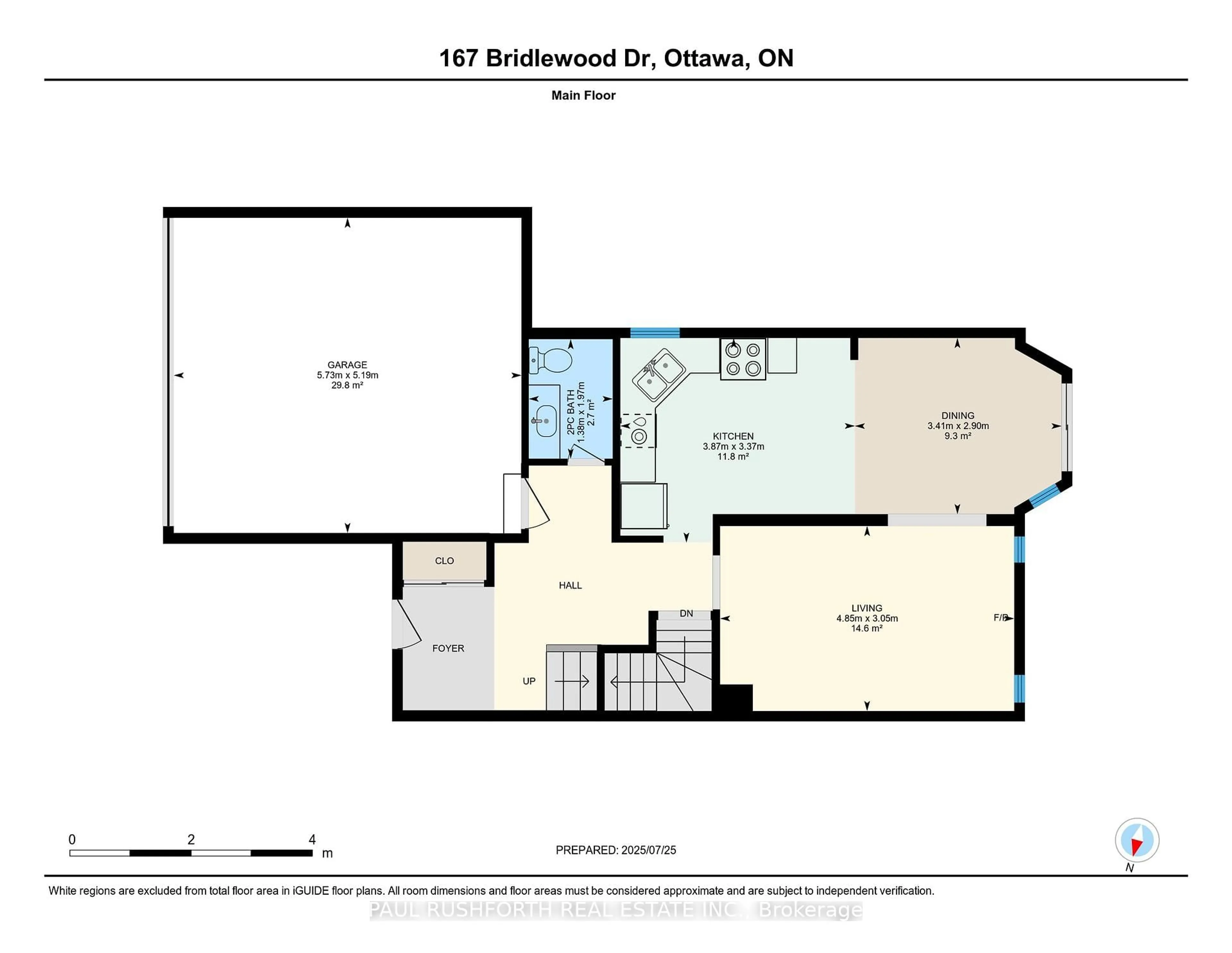 Floor plan for 167 Bridlewood Dr, Ottawa Ontario K2M 2G6
