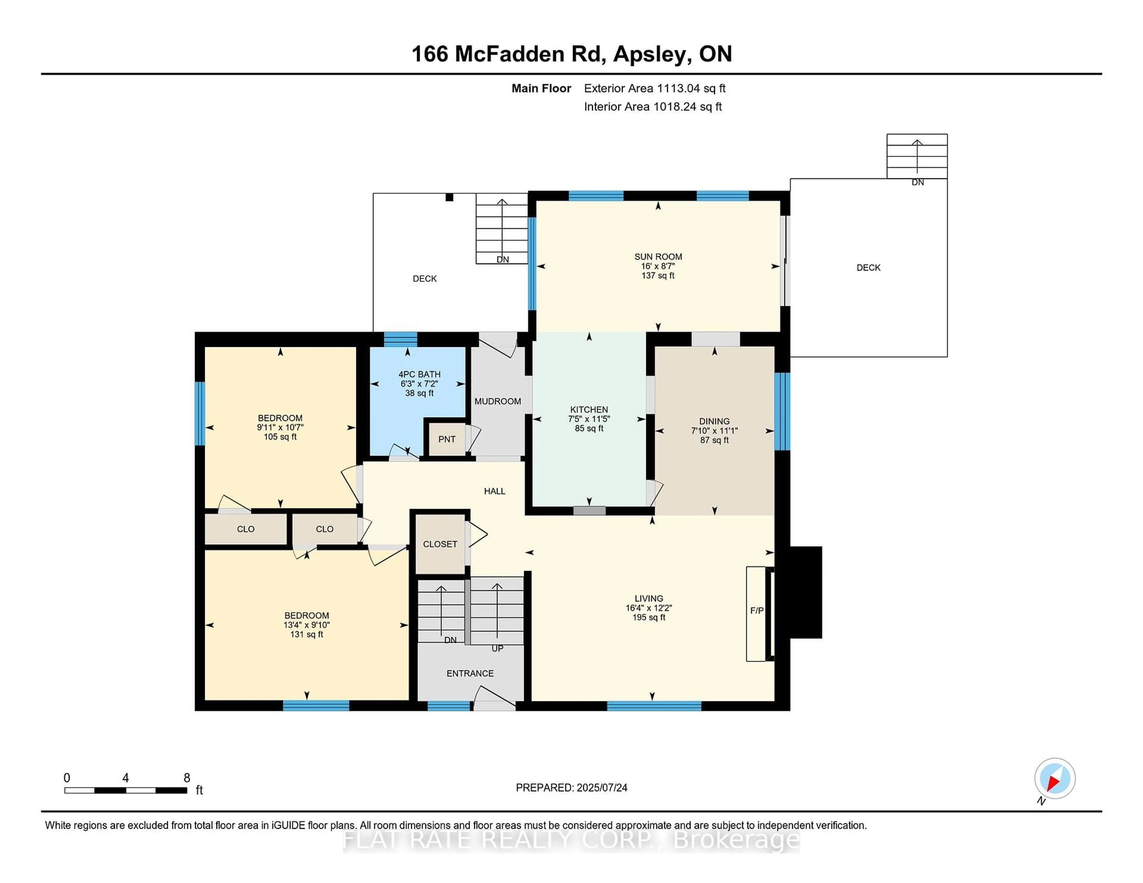 Floor plan for 166 MCFADDEN Rd, North Kawartha Ontario K0L 1A0