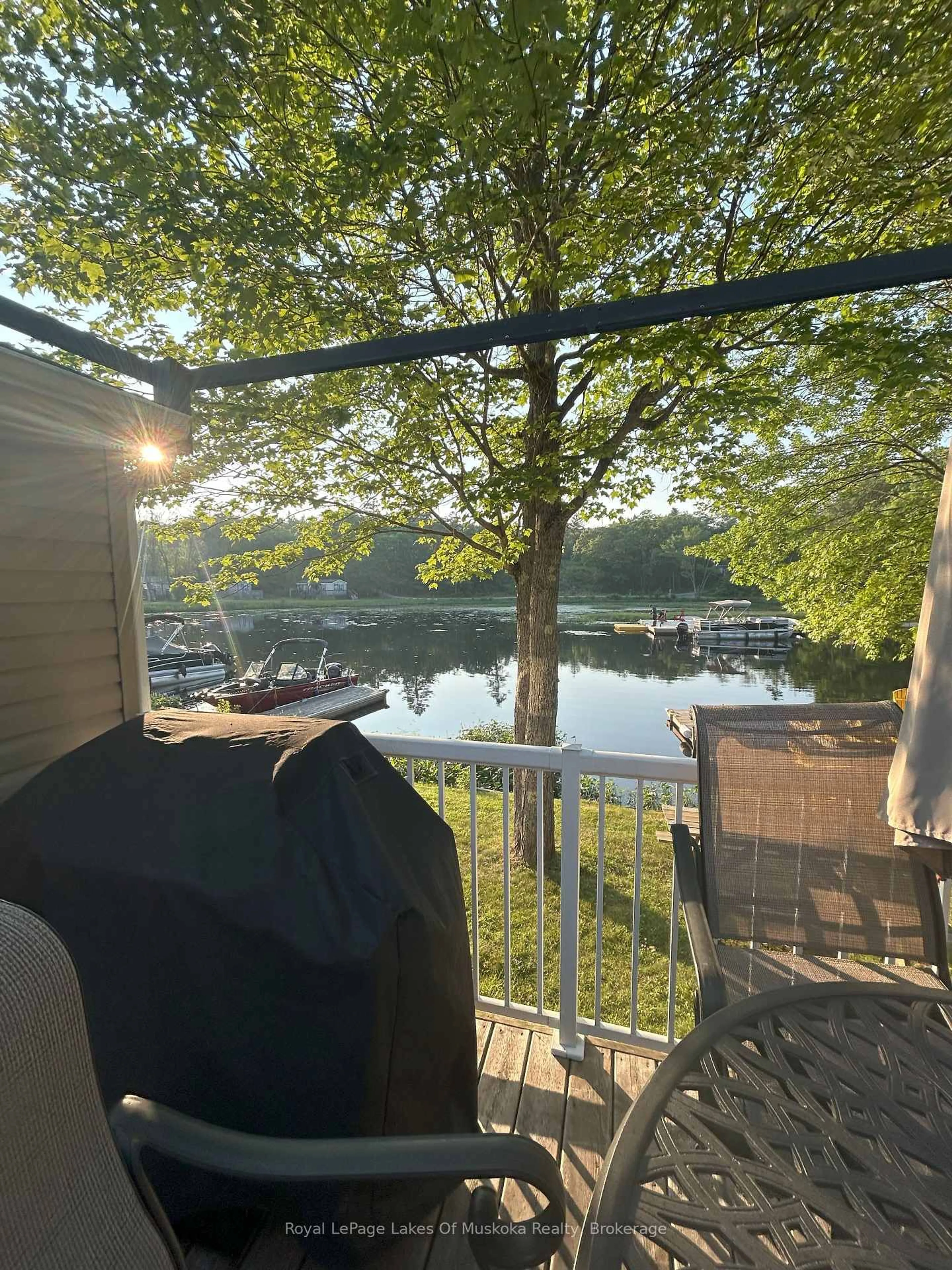 Balcony in the apartment, water/lake/river/ocean view for 1336 South Morrison Lake Rd #2, Gravenhurst Ontario P1P 1R2