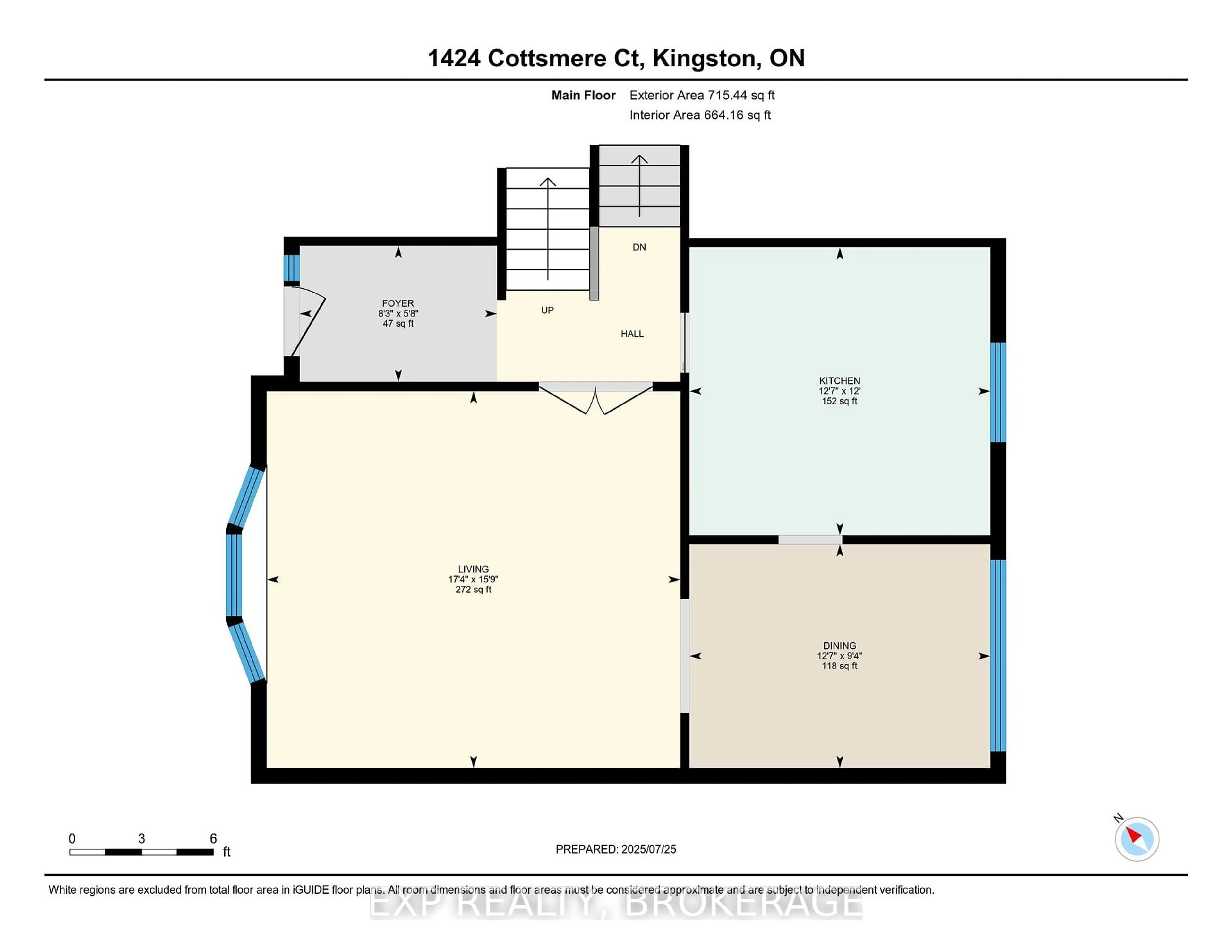 Floor plan for 1424 COTTSMERE Crt, Kingston Ontario K7L 4V4