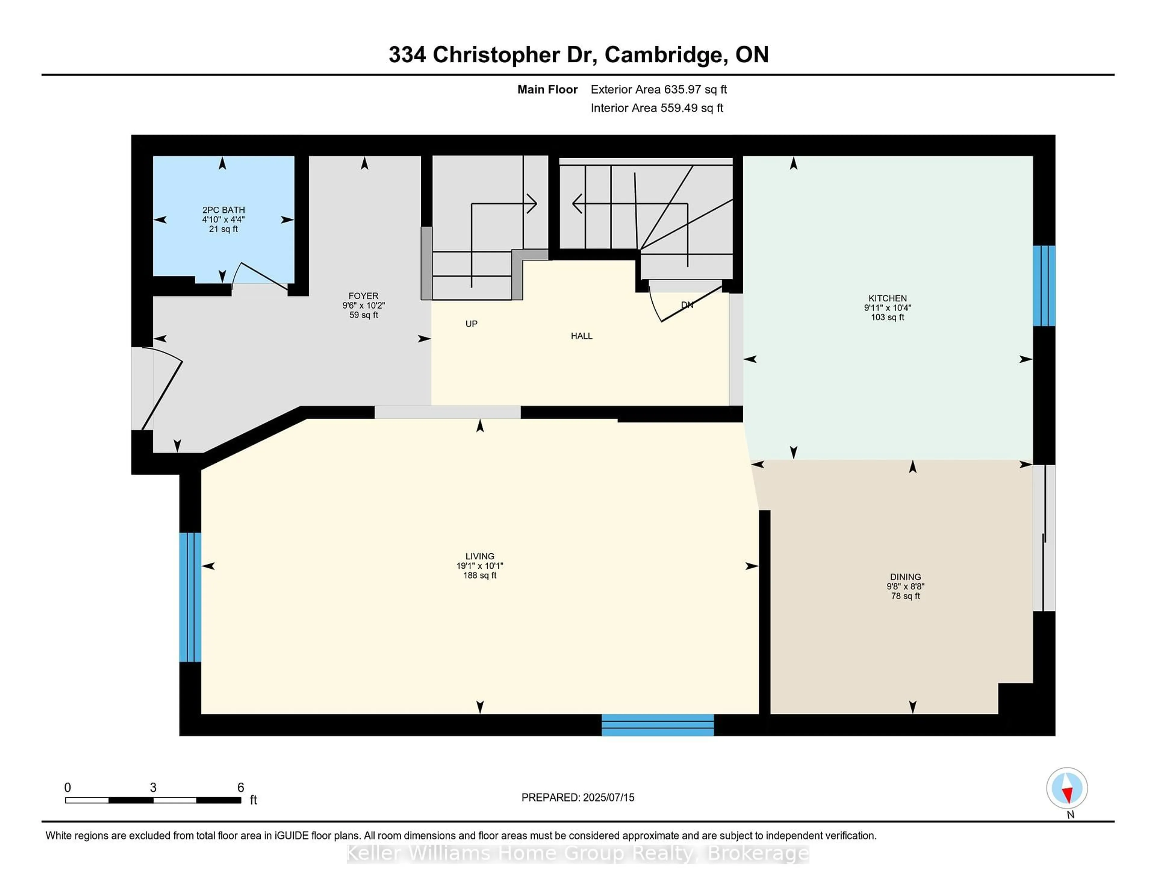 Floor plan for 334 Christopher Dr, Cambridge Ontario N1P 1B9