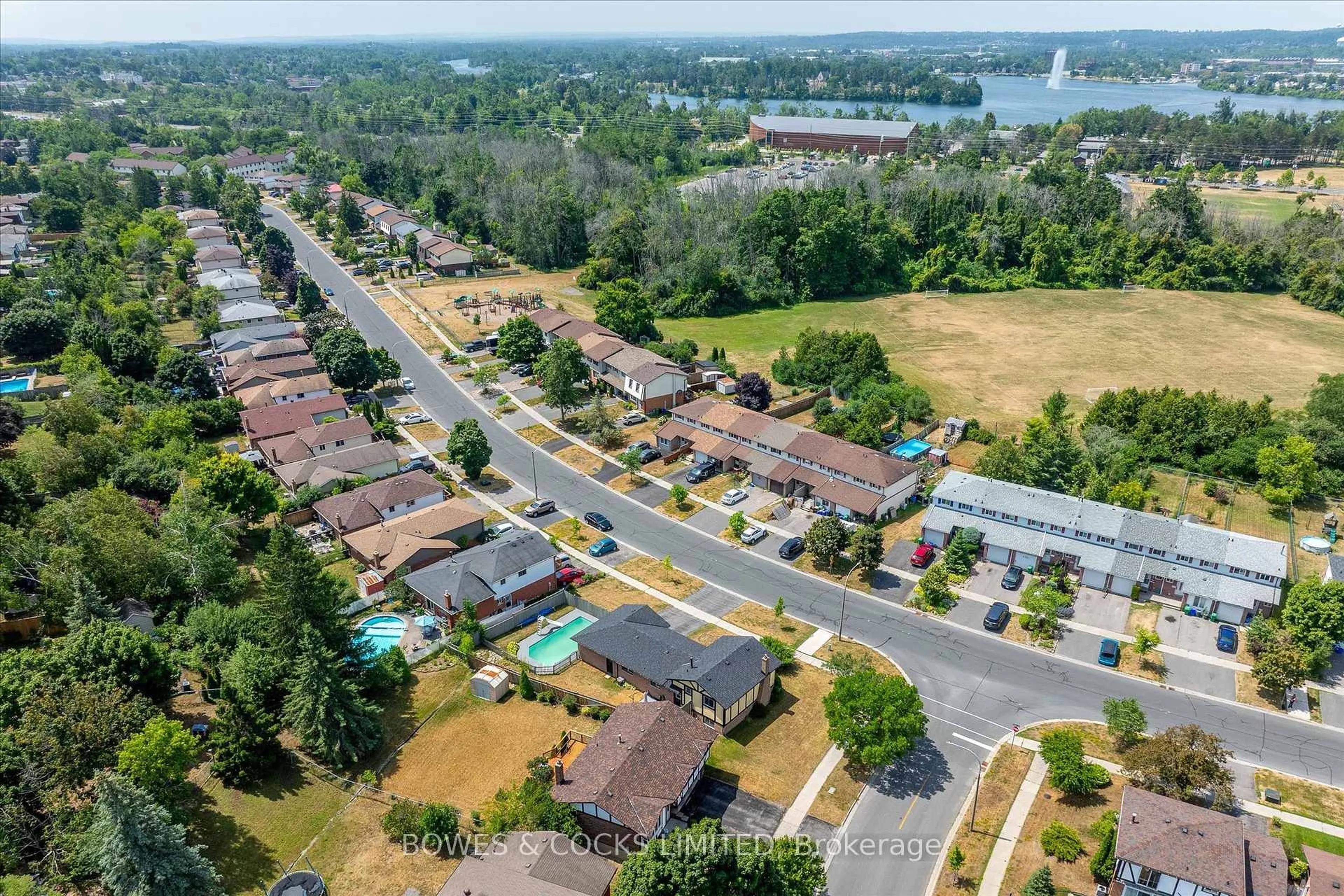 A pic from outside/outdoor area/front of a property/back of a property/a pic from drone, water/lake/river/ocean view for 2126 Walker Ave, Peterborough East Ontario K9L 1S1