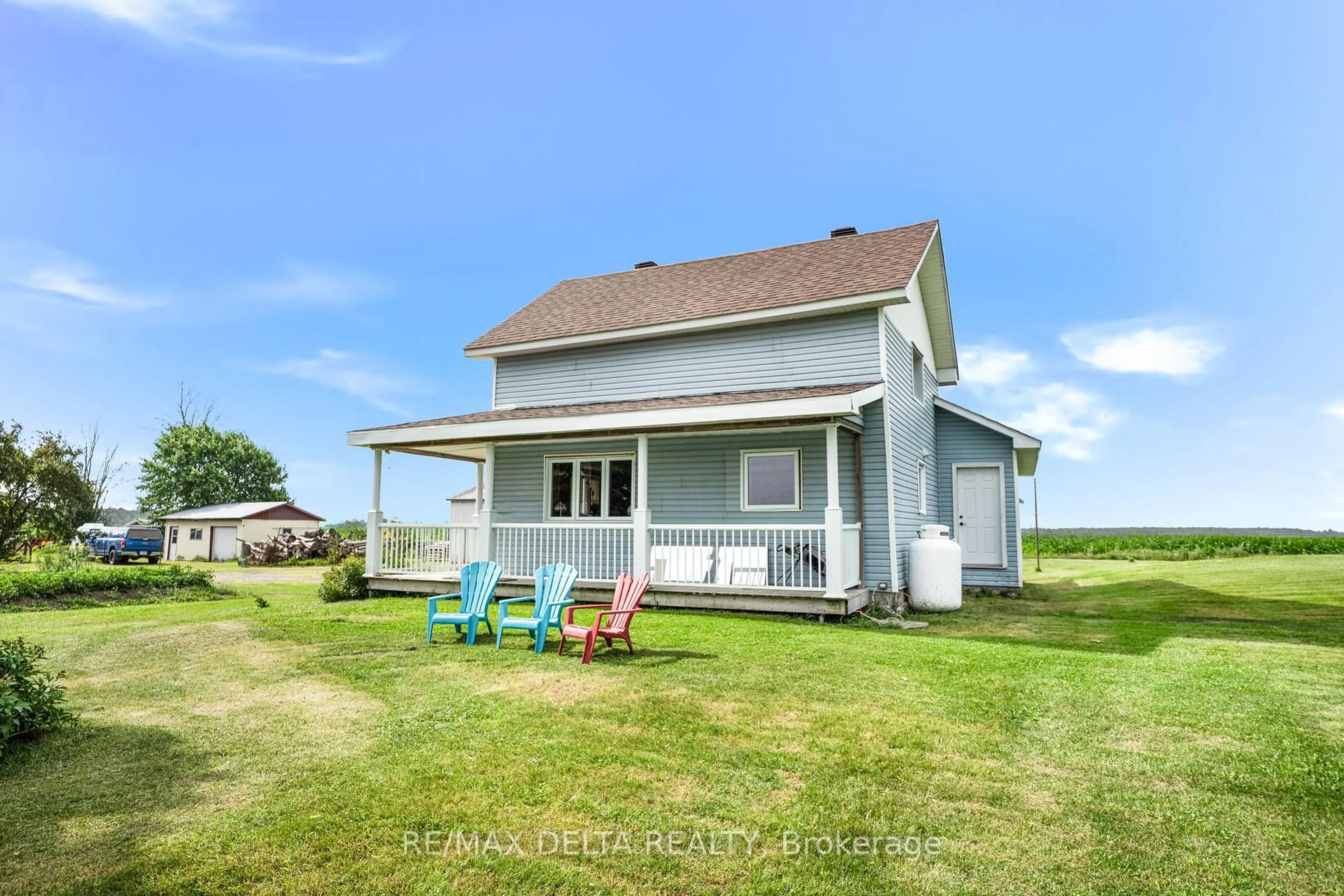 A pic from outside/outdoor area/front of a property/back of a property/a pic from drone, water/lake/river/ocean view for 1554 Nixon Rd, Champlain Ontario K0B 1R0