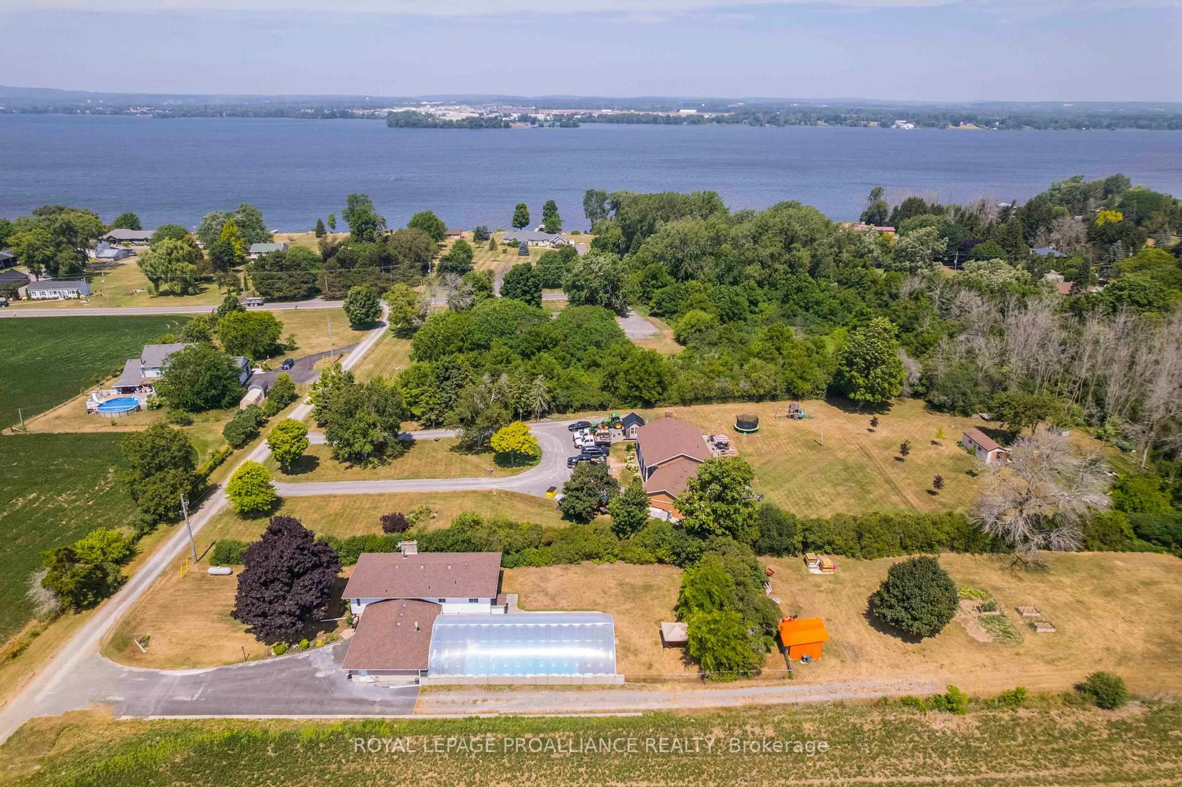 A pic from outside/outdoor area/front of a property/back of a property/a pic from drone, water/lake/river/ocean view for 37 Dempsey Rd, Prince Edward County Ontario K0K 1L0