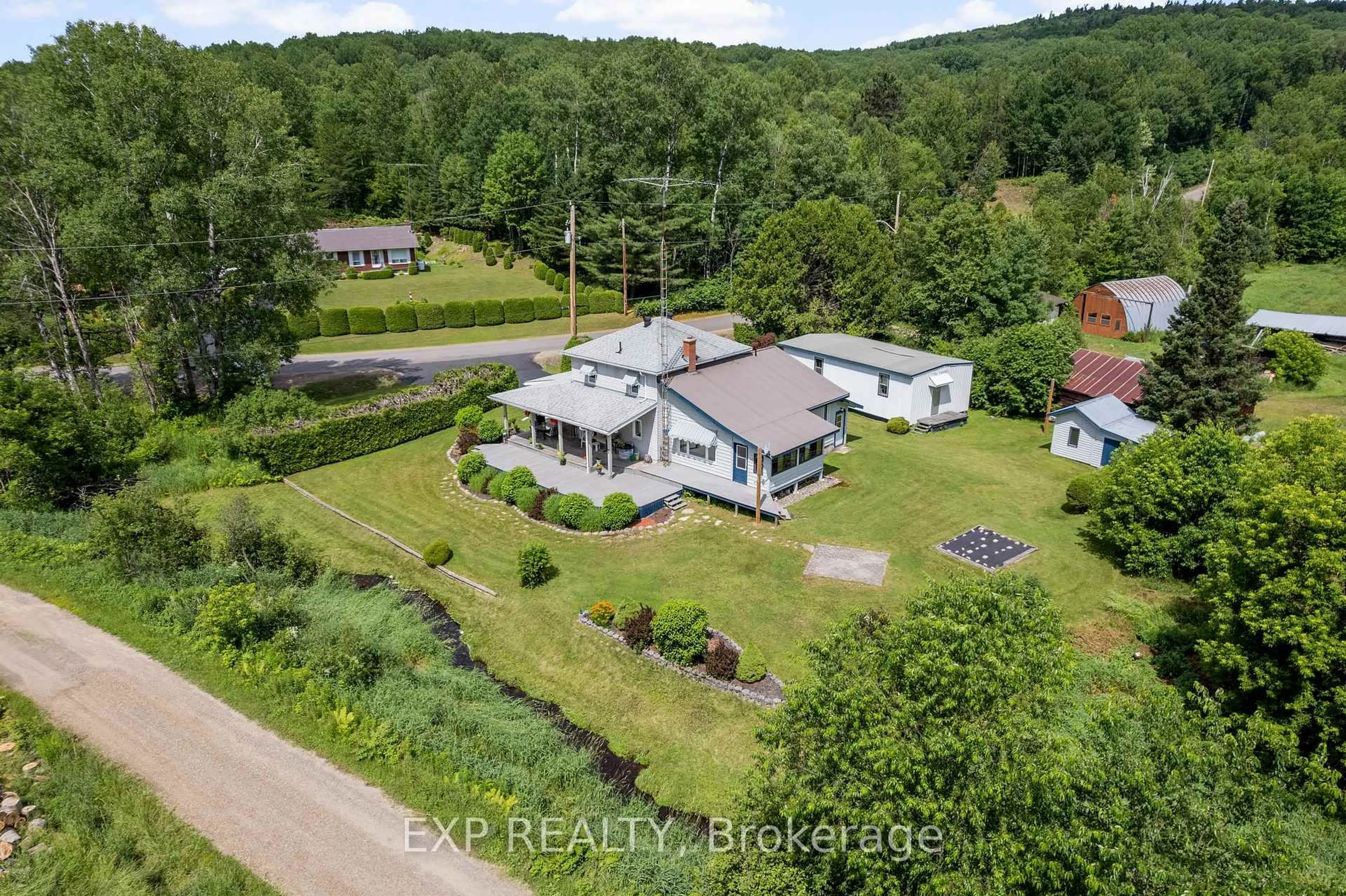 A pic from outside/outdoor area/front of a property/back of a property/a pic from drone, unknown for 1184 Wilno North Rd, Wilno Ontario K0J 2N0