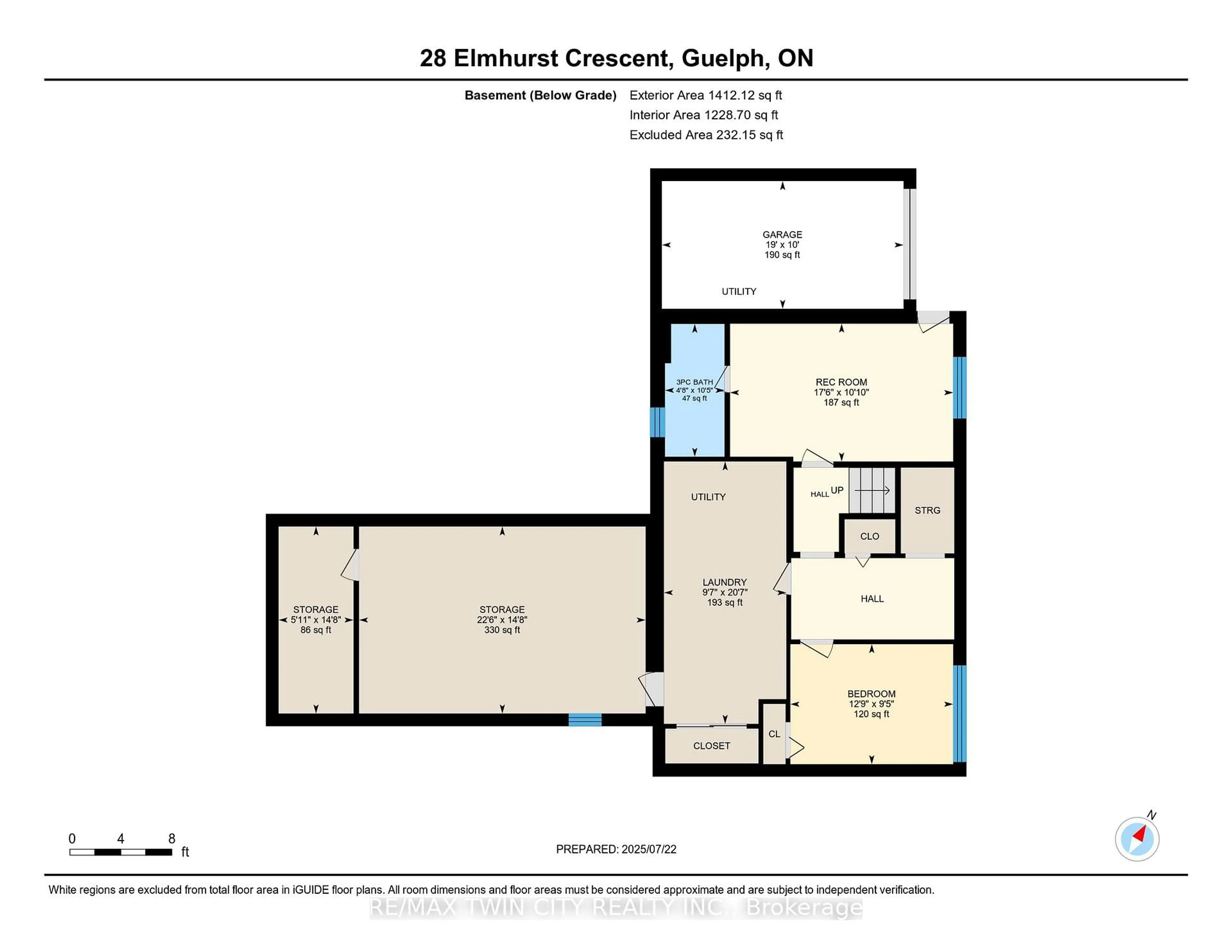 Floor plan for 28 Elmhurst Cres, Guelph Ontario N1H 6C7