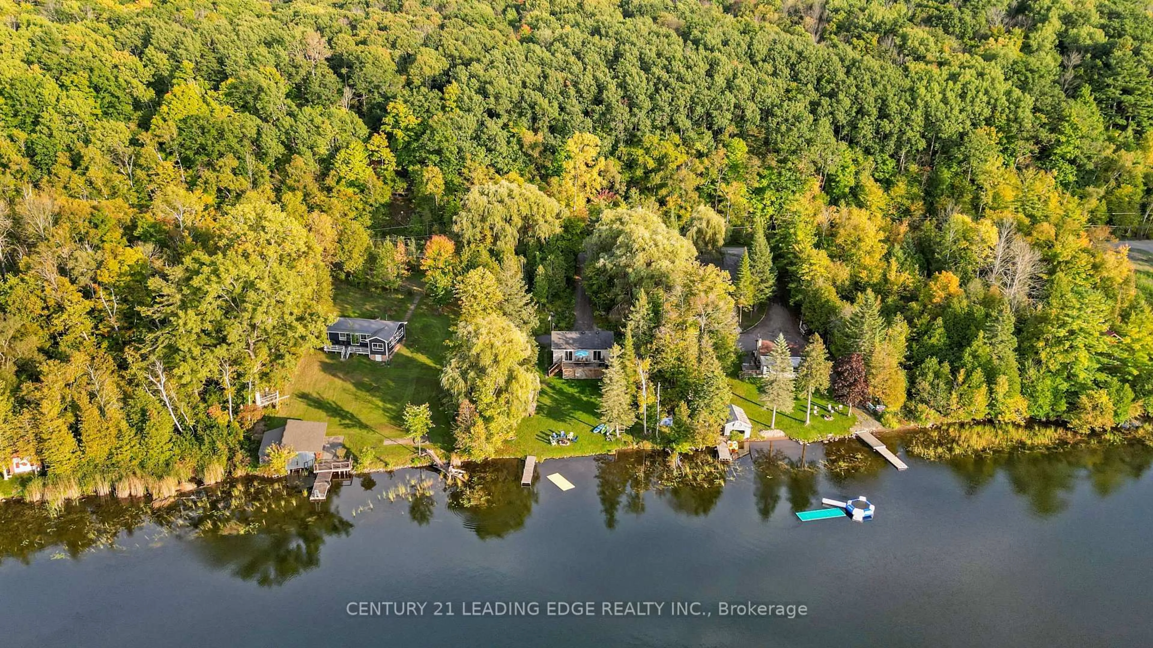 A pic from outside/outdoor area/front of a property/back of a property/a pic from drone, water/lake/river/ocean view for 50 Cedar Lane, Hastings Ontario K0K 2C0