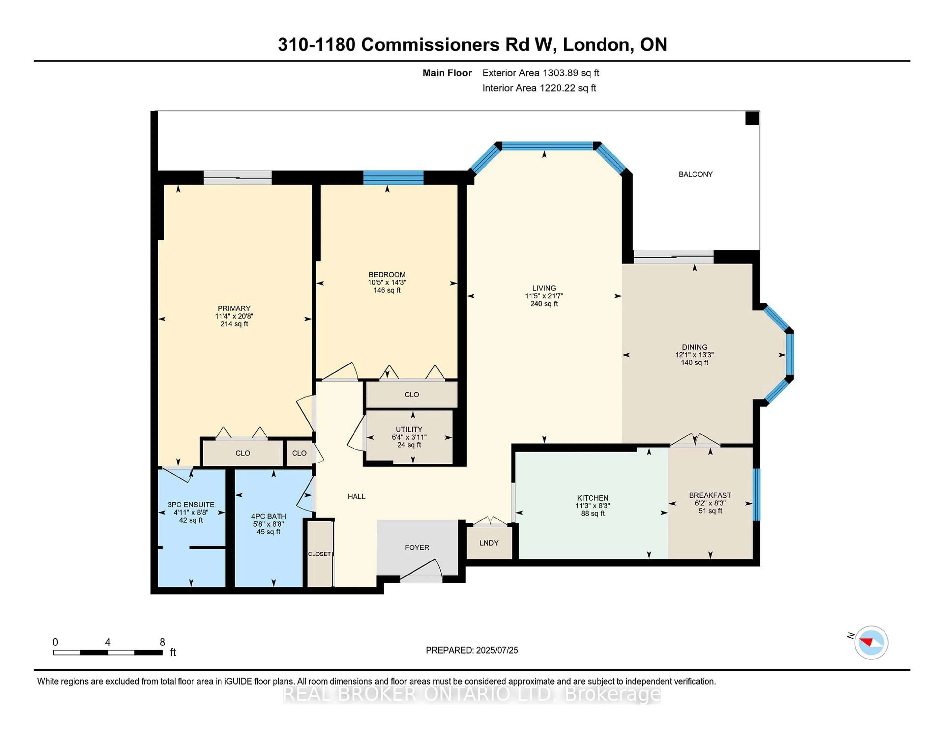 Floor plan for 1180 Commissioners Rd #310, London South Ontario N6K 4J2