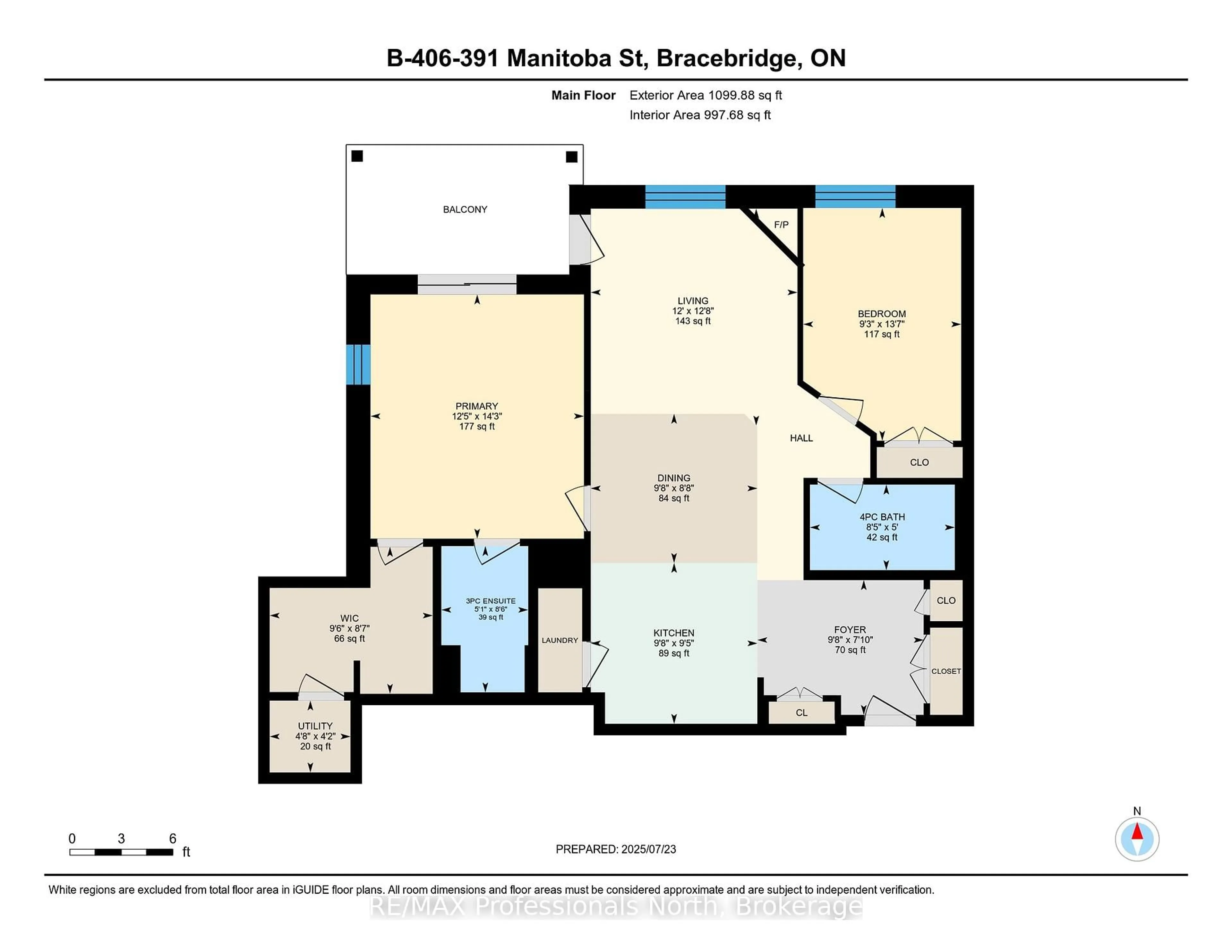 Floor plan for 391 B Manitoba St #406, Bracebridge Ontario P1L 0B5