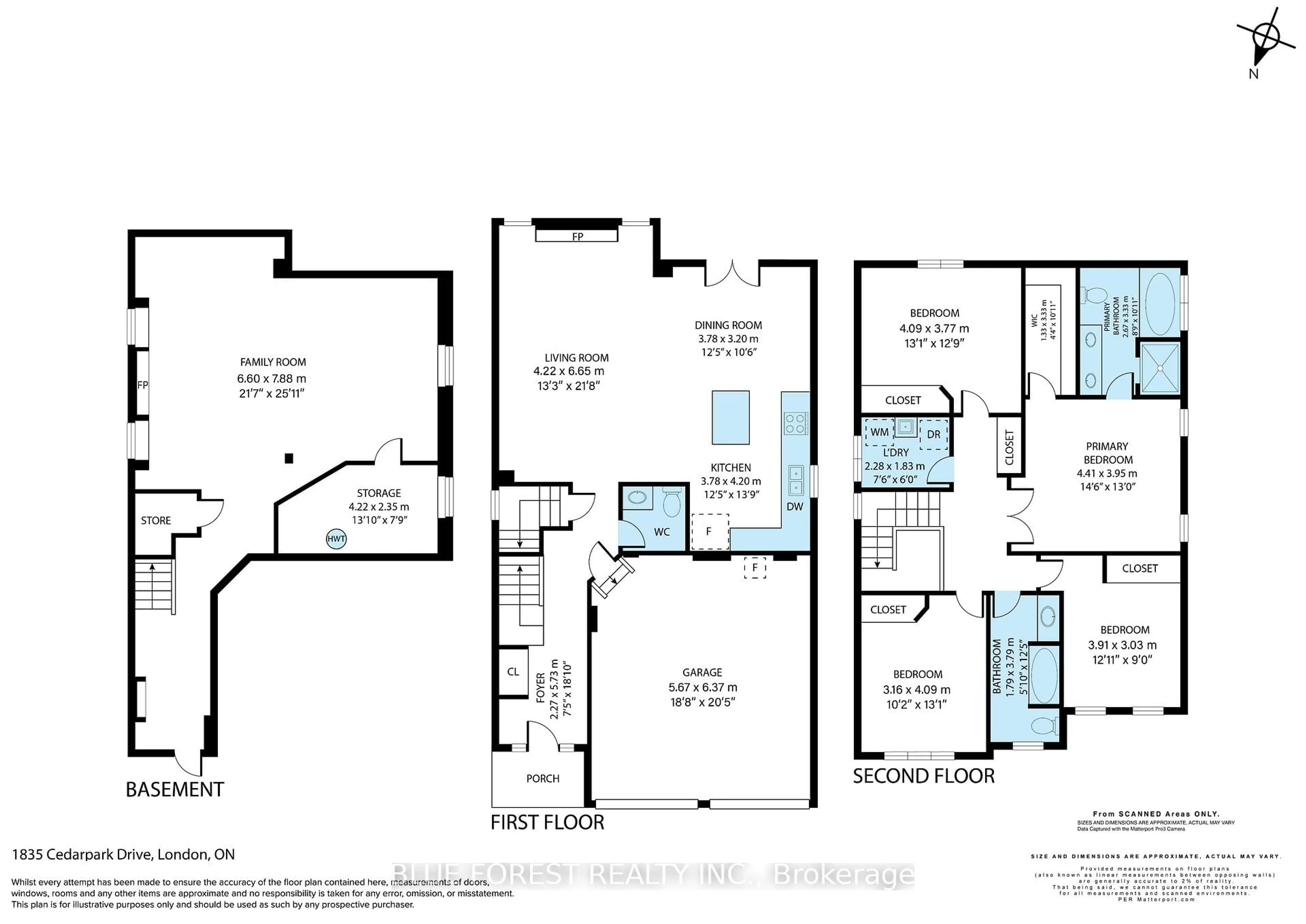 Floor plan for 1835 CEDARPARK Dr, London North Ontario N5X 0C7