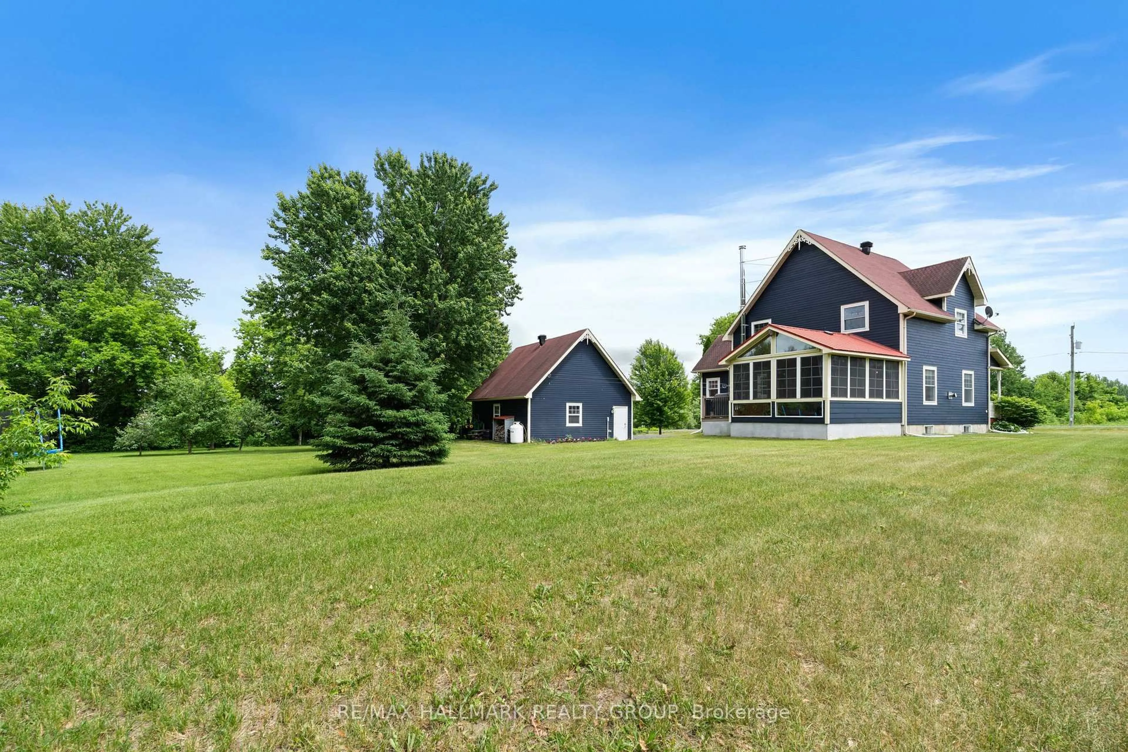 A pic from outside/outdoor area/front of a property/back of a property/a pic from drone, water/lake/river/ocean view for 21479 Maccuaig Dr, South Glengarry Ontario K0C 1E0