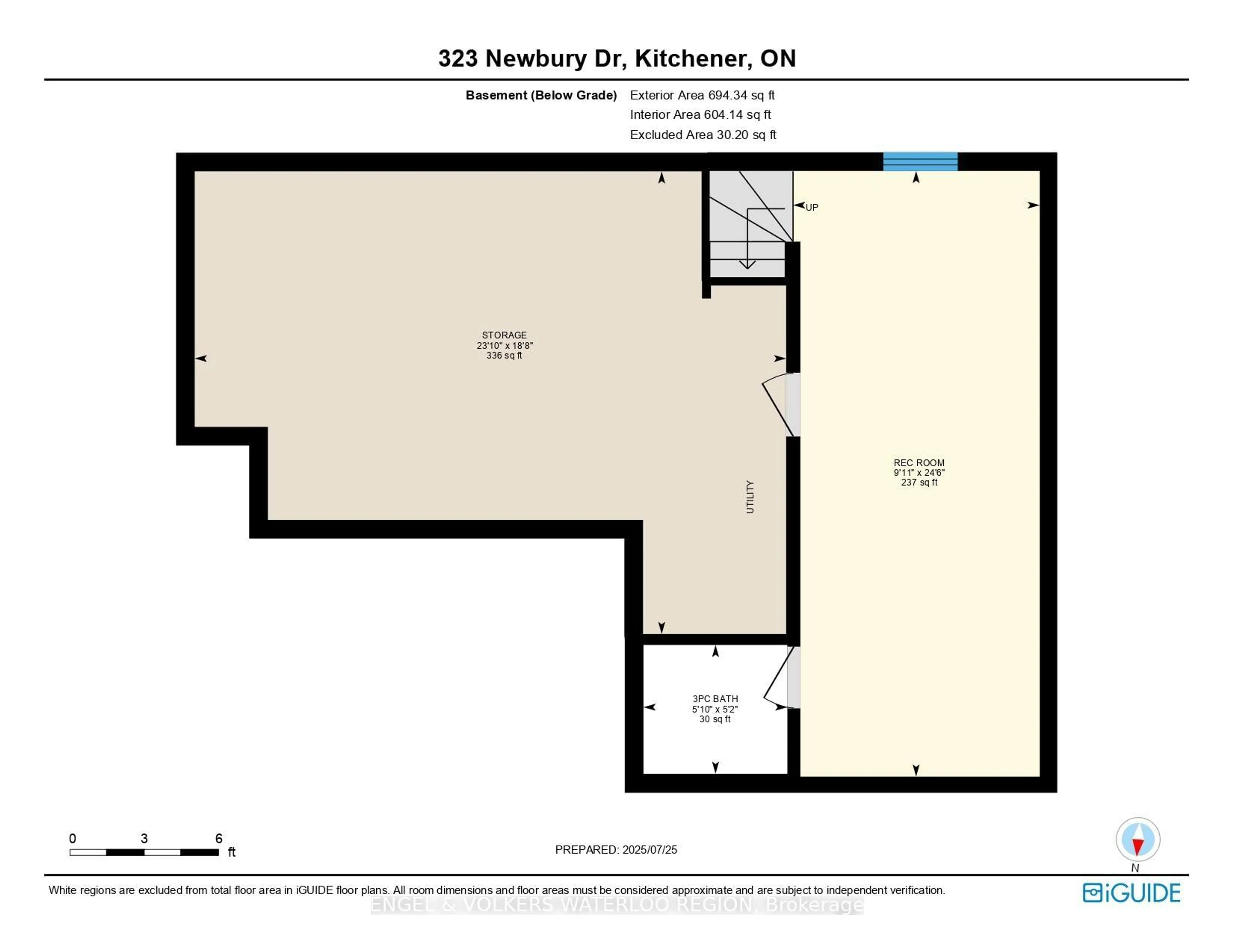 Floor plan for 323 Newbury Dr, Kitchener Ontario N2N 3A3