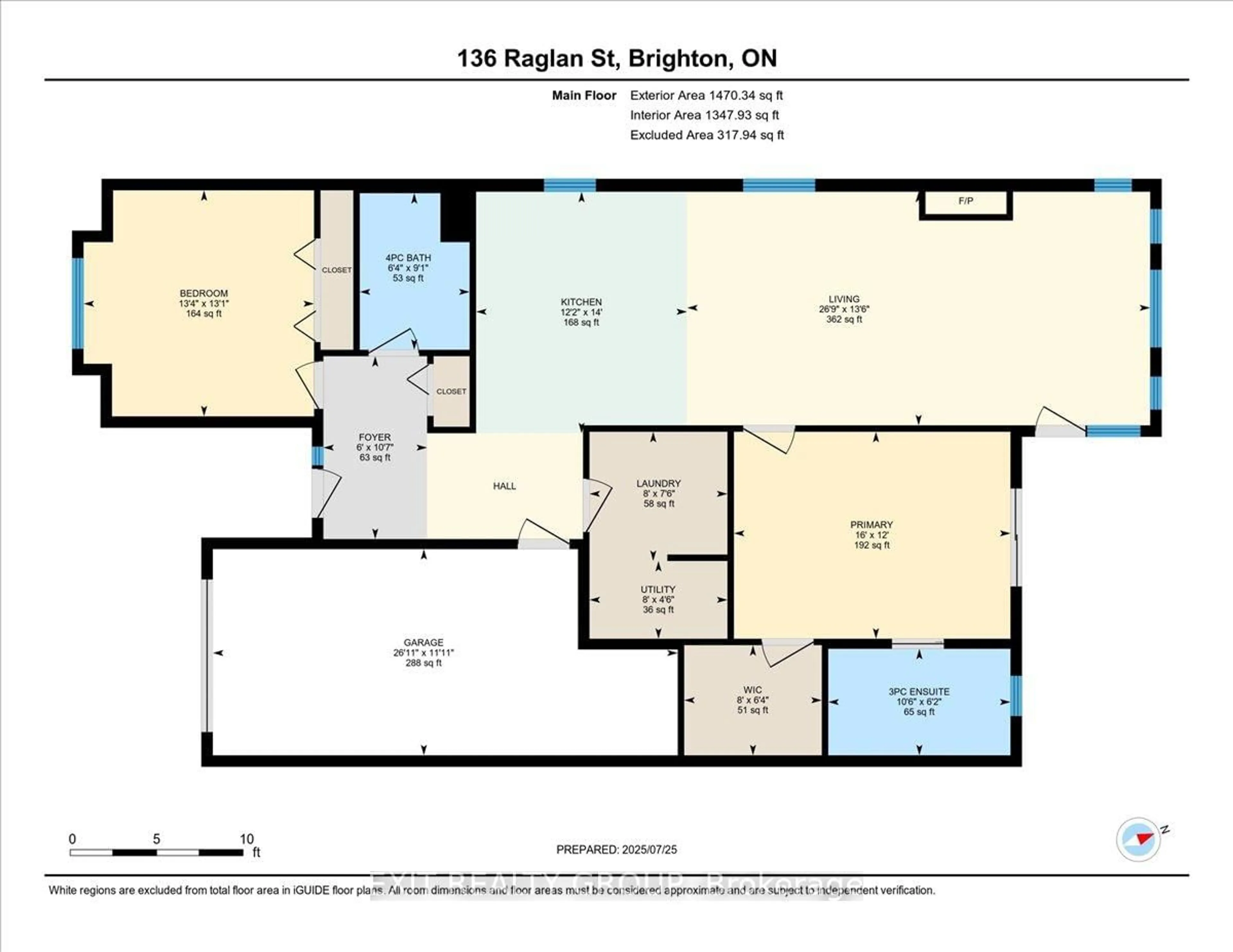 Floor plan for 136 Raglan St, Brighton Ontario K0K 1H0