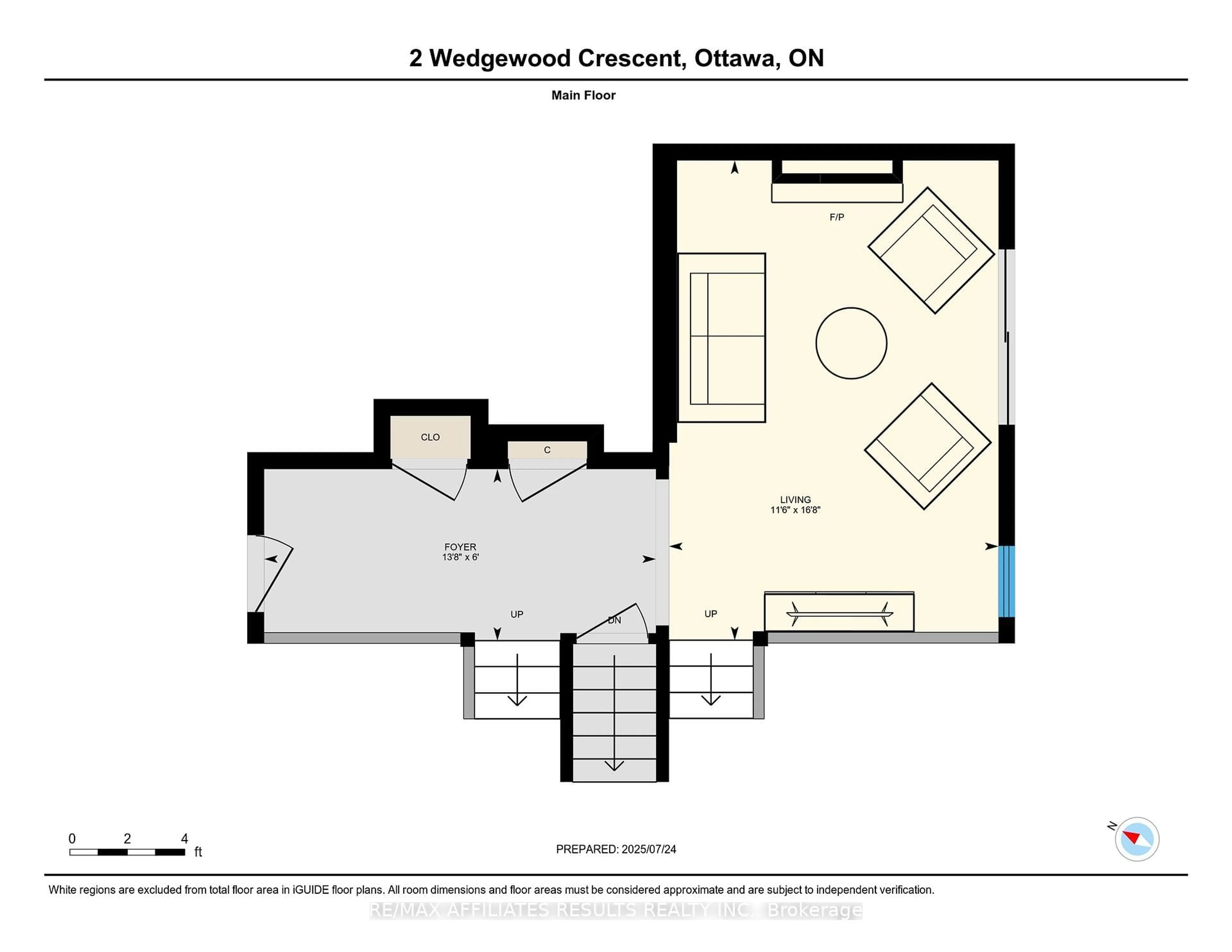 Floor plan for 2 Wedgewood Cres, Ottawa Ontario K1B 4B4