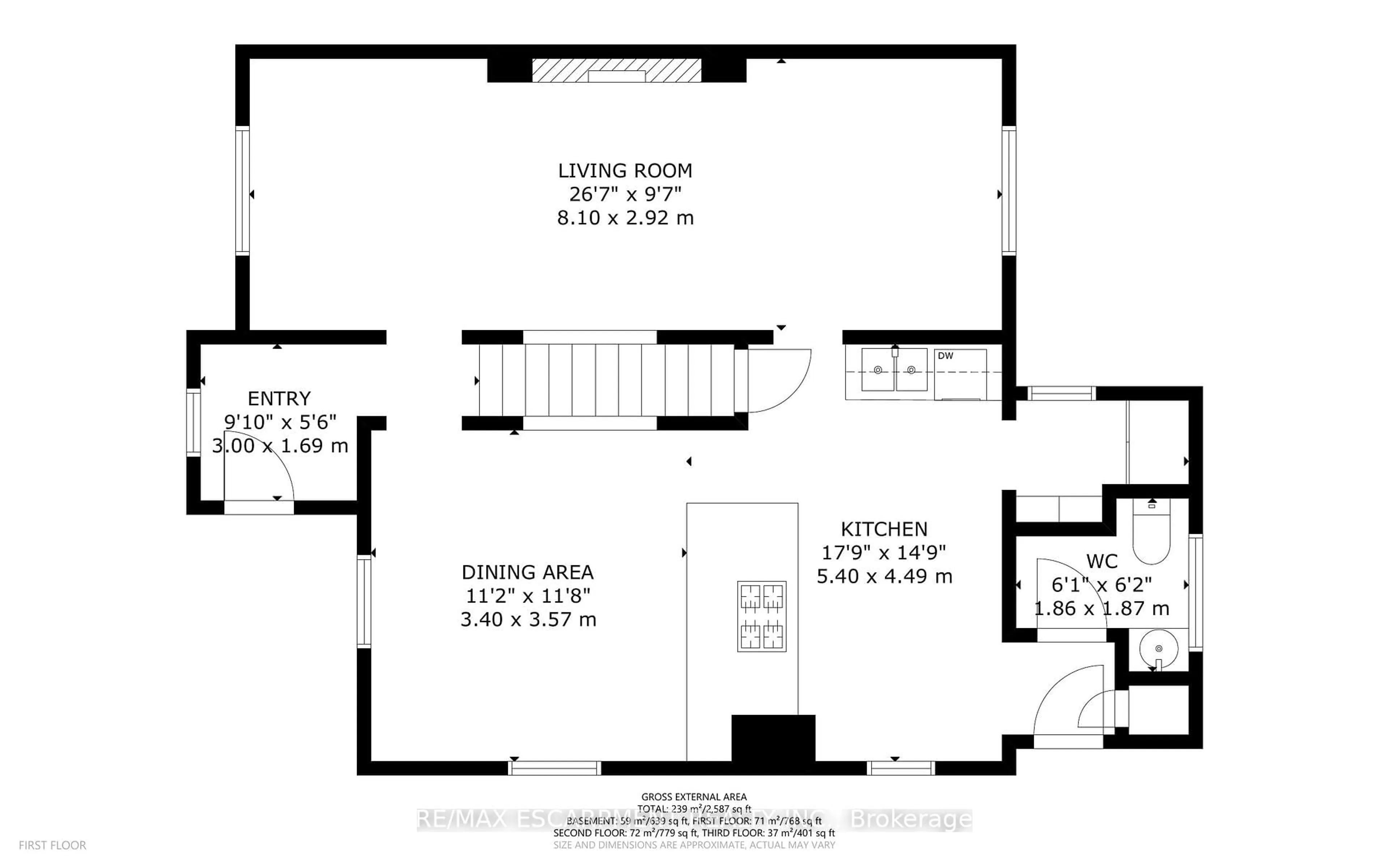 Floor plan for 78 Colbourne St, Hamilton Ontario L8R 2G7