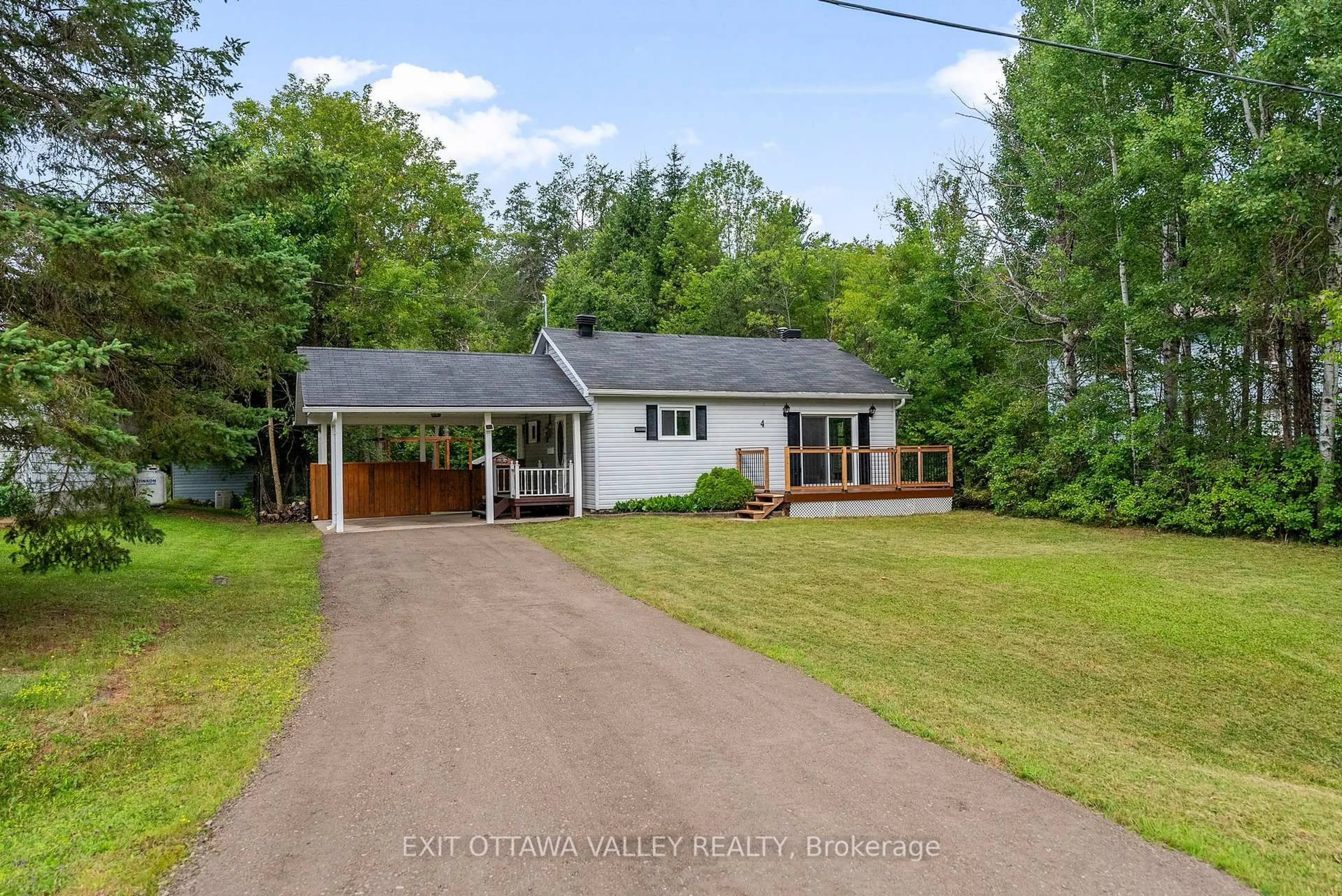 A pic from outside/outdoor area/front of a property/back of a property/a pic from drone, street for 4 Biesenthal Rd, Petawawa Ontario K8H 2Y9