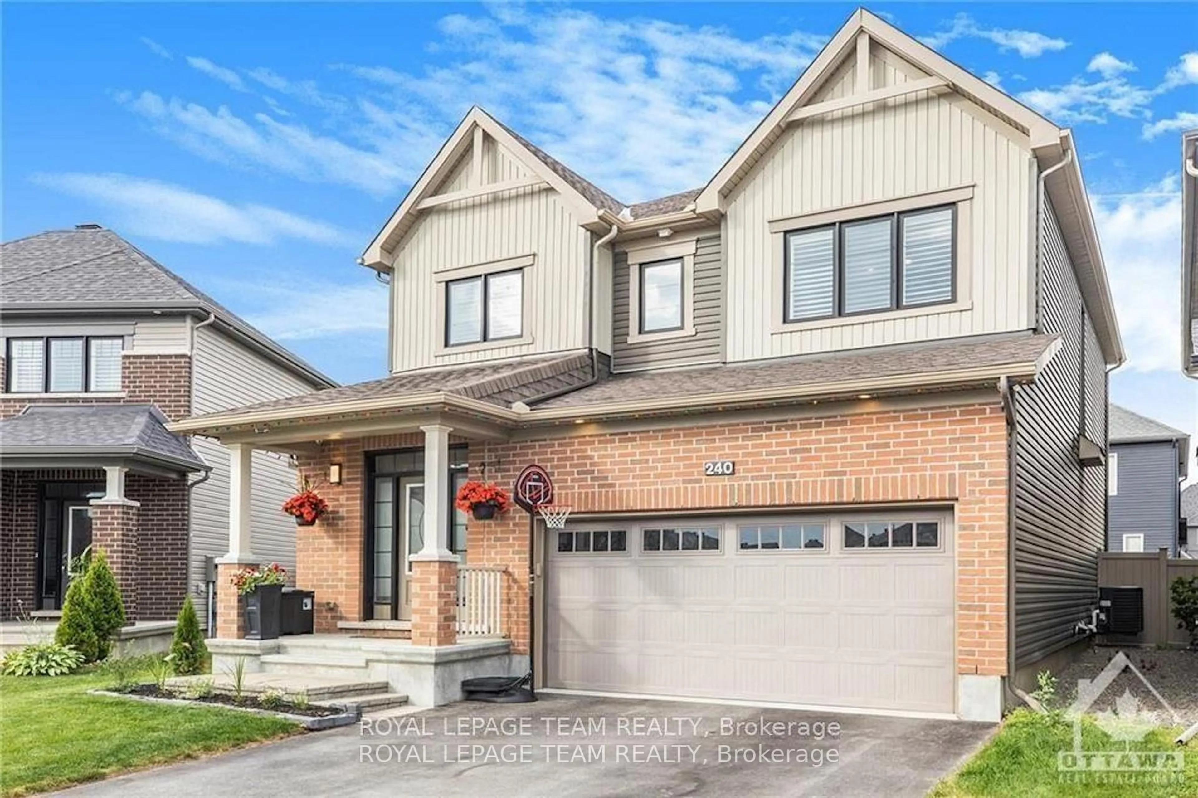 Home with brick exterior material, street for 240 SADDLEBACK Cres, Ottawa Ontario K2T 0K8