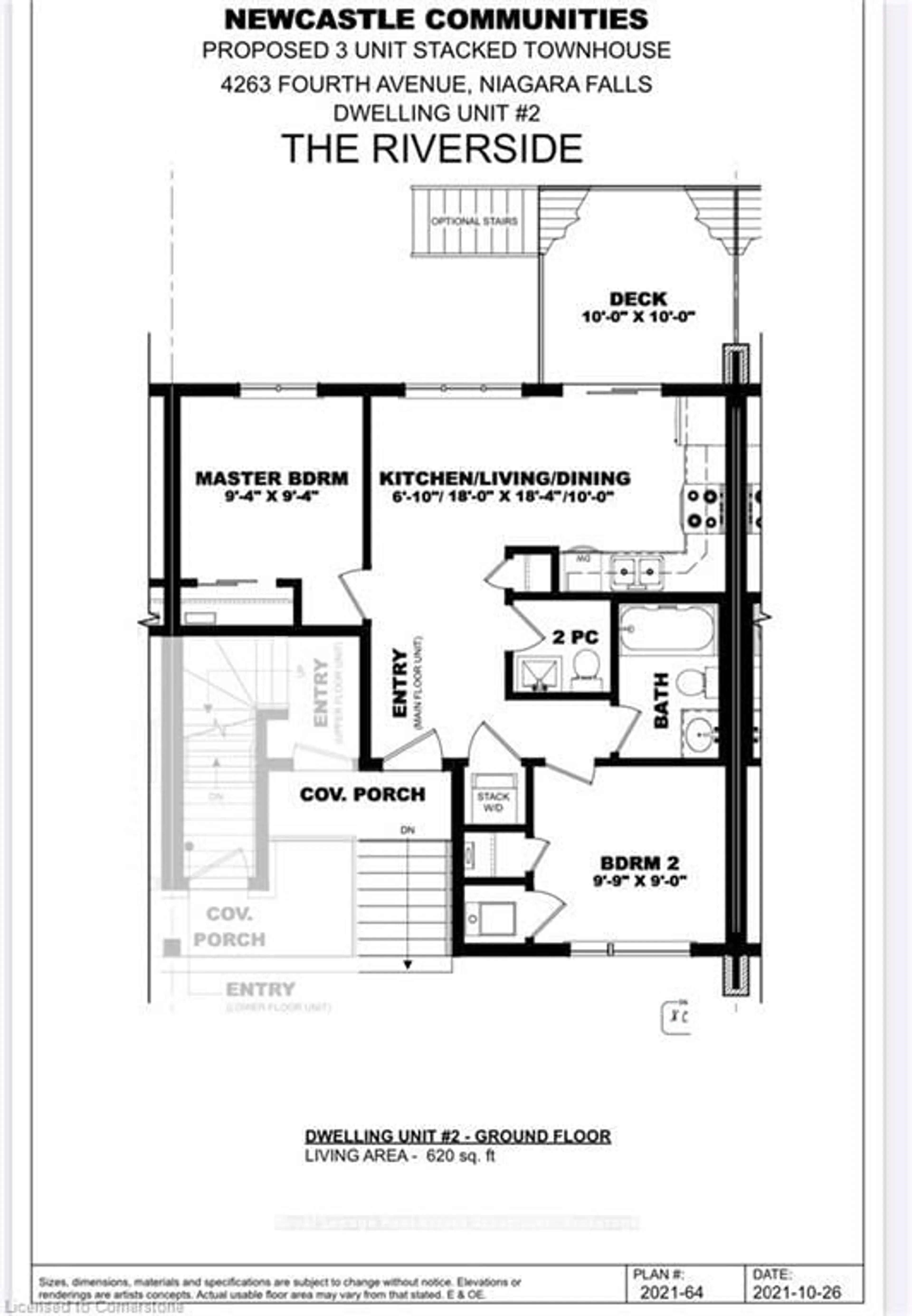 Floor plan for 4263 FOURTH Ave #321, Niagara Falls Ontario L2E 0C2