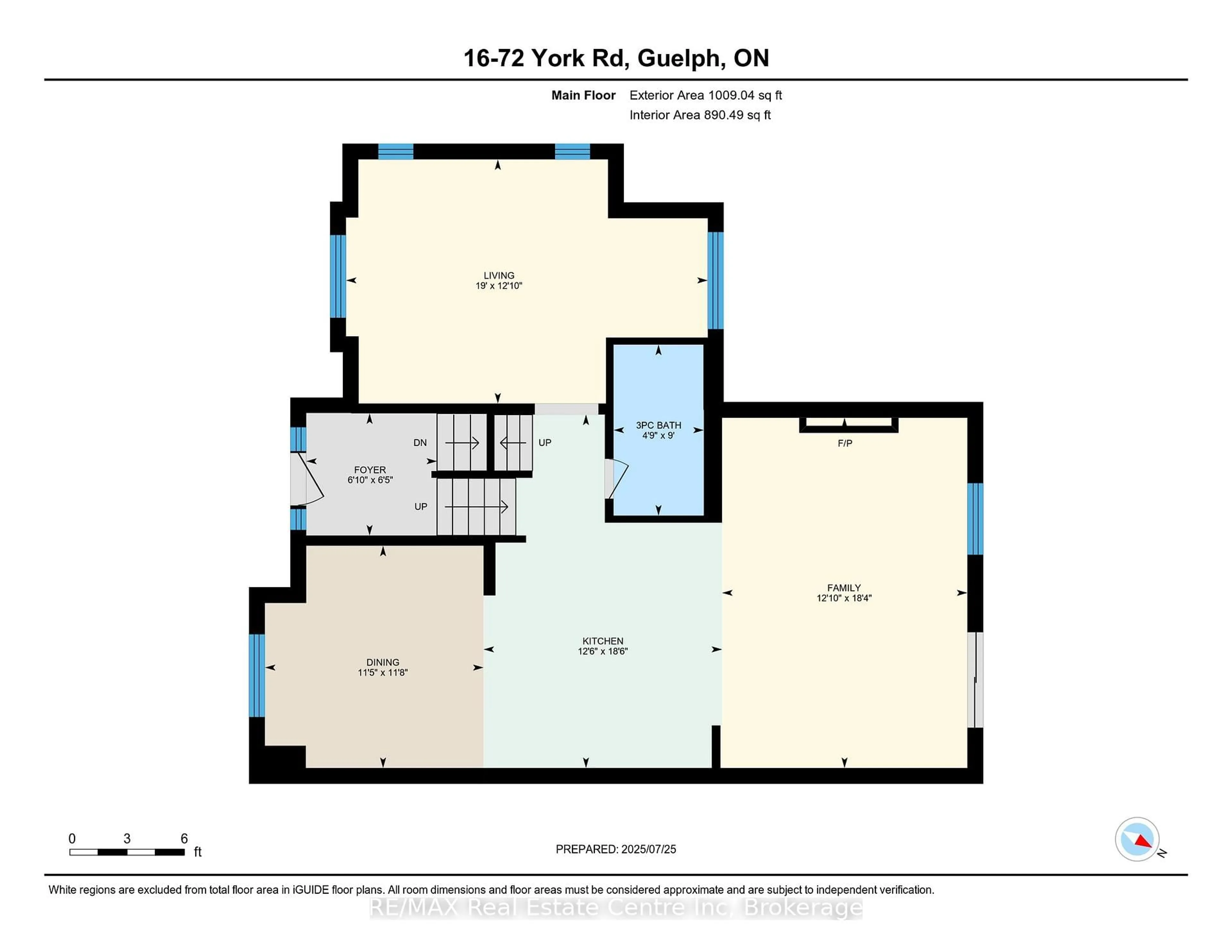 Floor plan for 72 York Rd #16, Guelph Ontario N1E 0M3