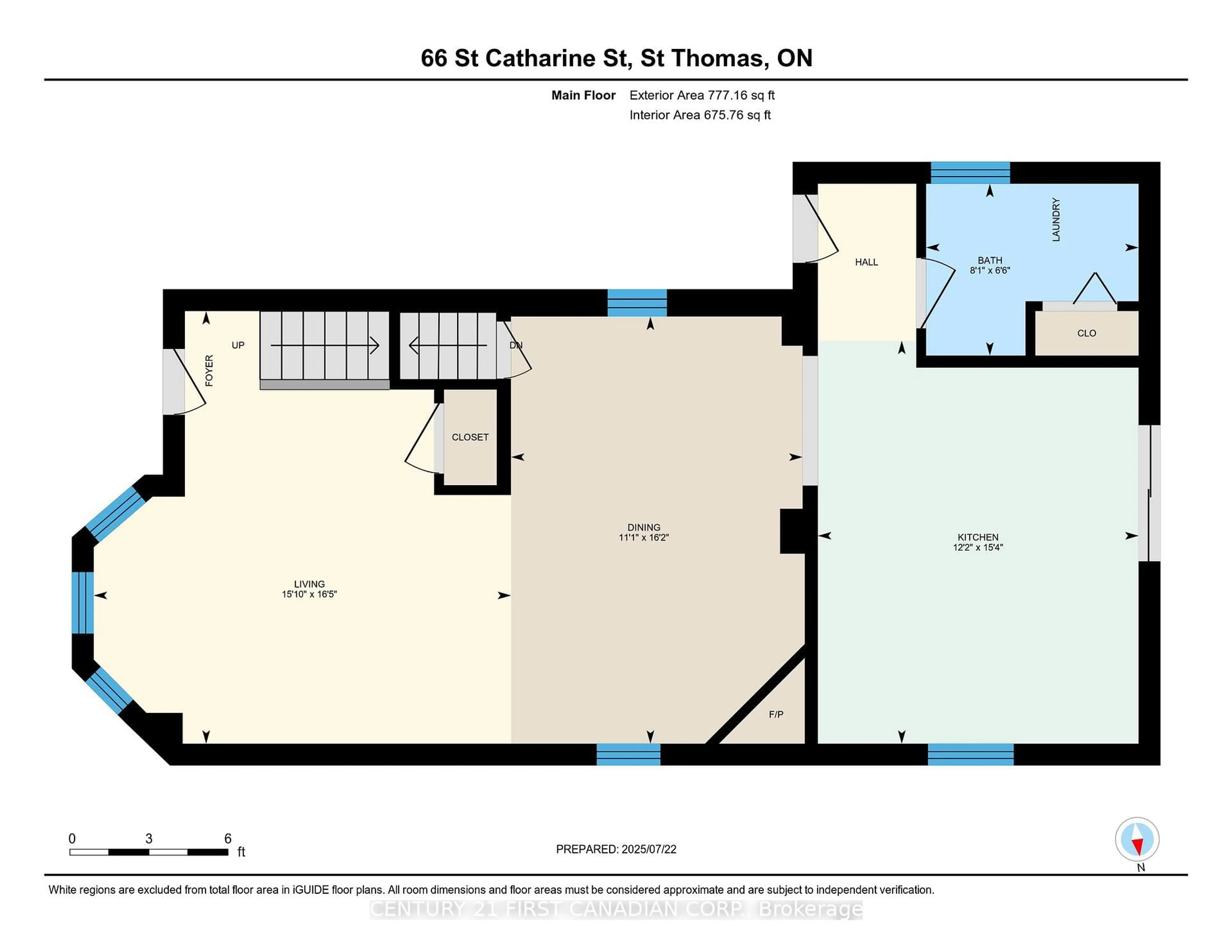 Floor plan for 66 St Catharine St, St. Thomas Ontario N5P 2W2