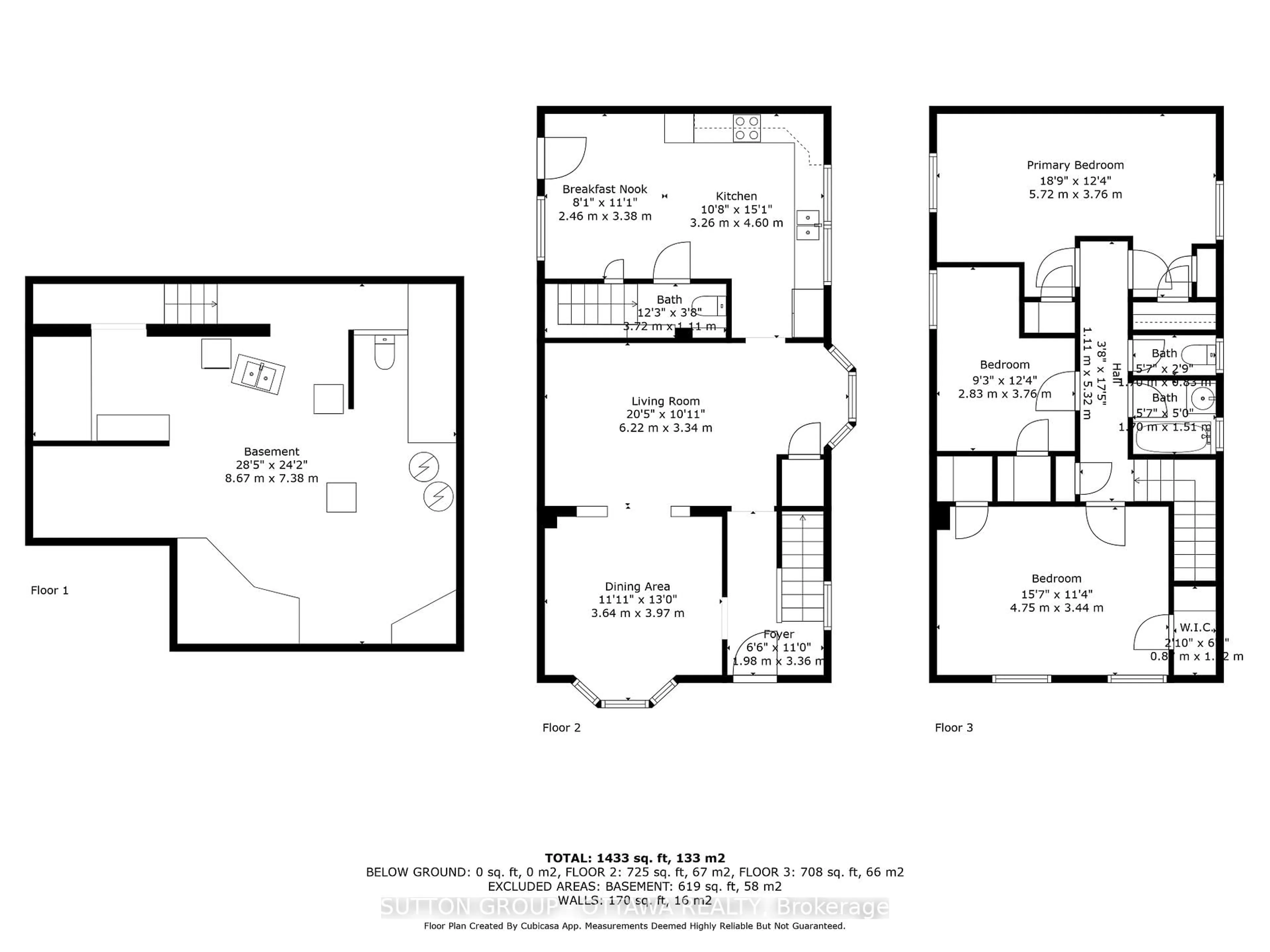 Floor plan for 64 Lyndale Ave, Ottawa Ontario K1Y 2M8