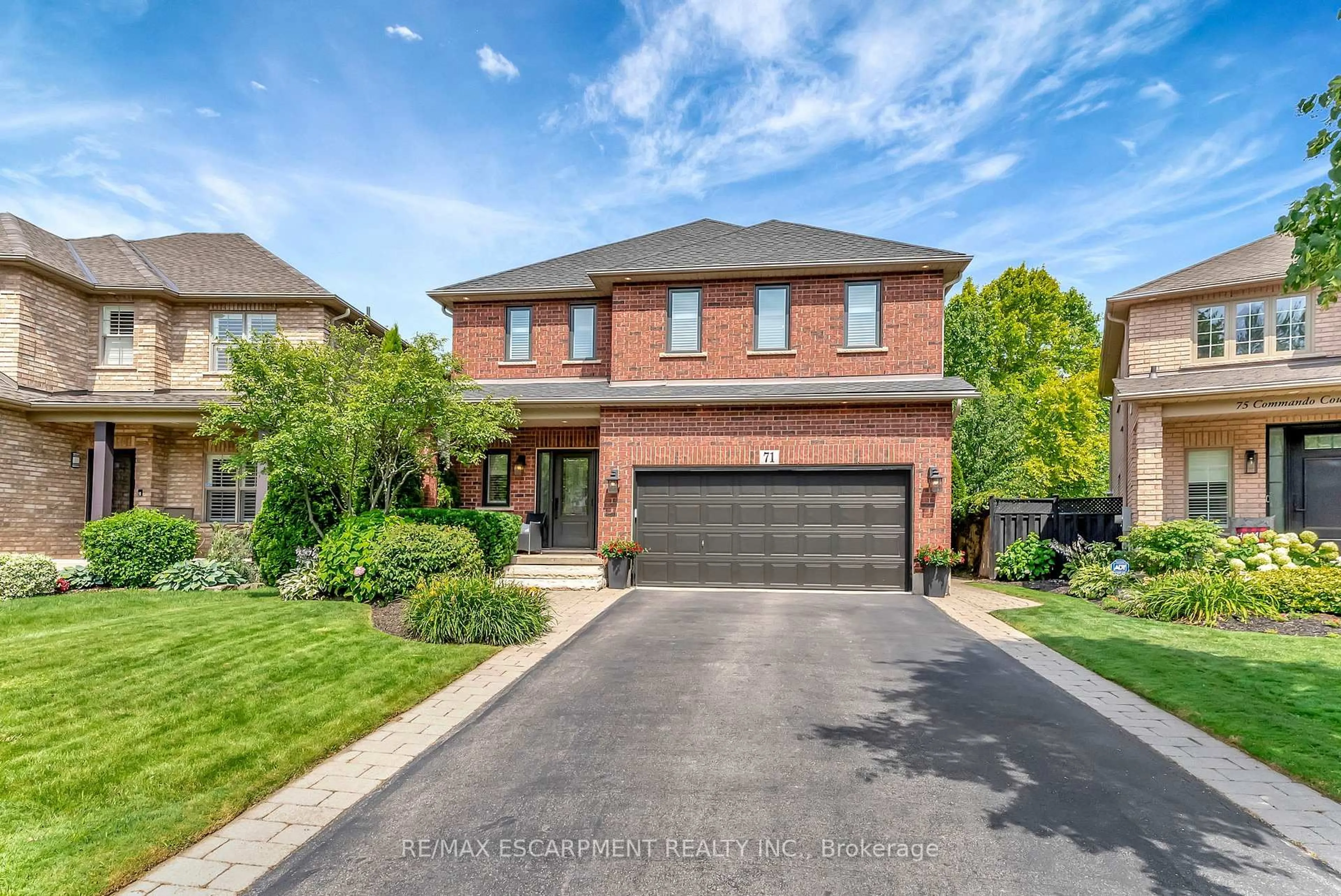 Home with brick exterior material, street for 71 Commando Crt, Hamilton Ontario L0R 2H6