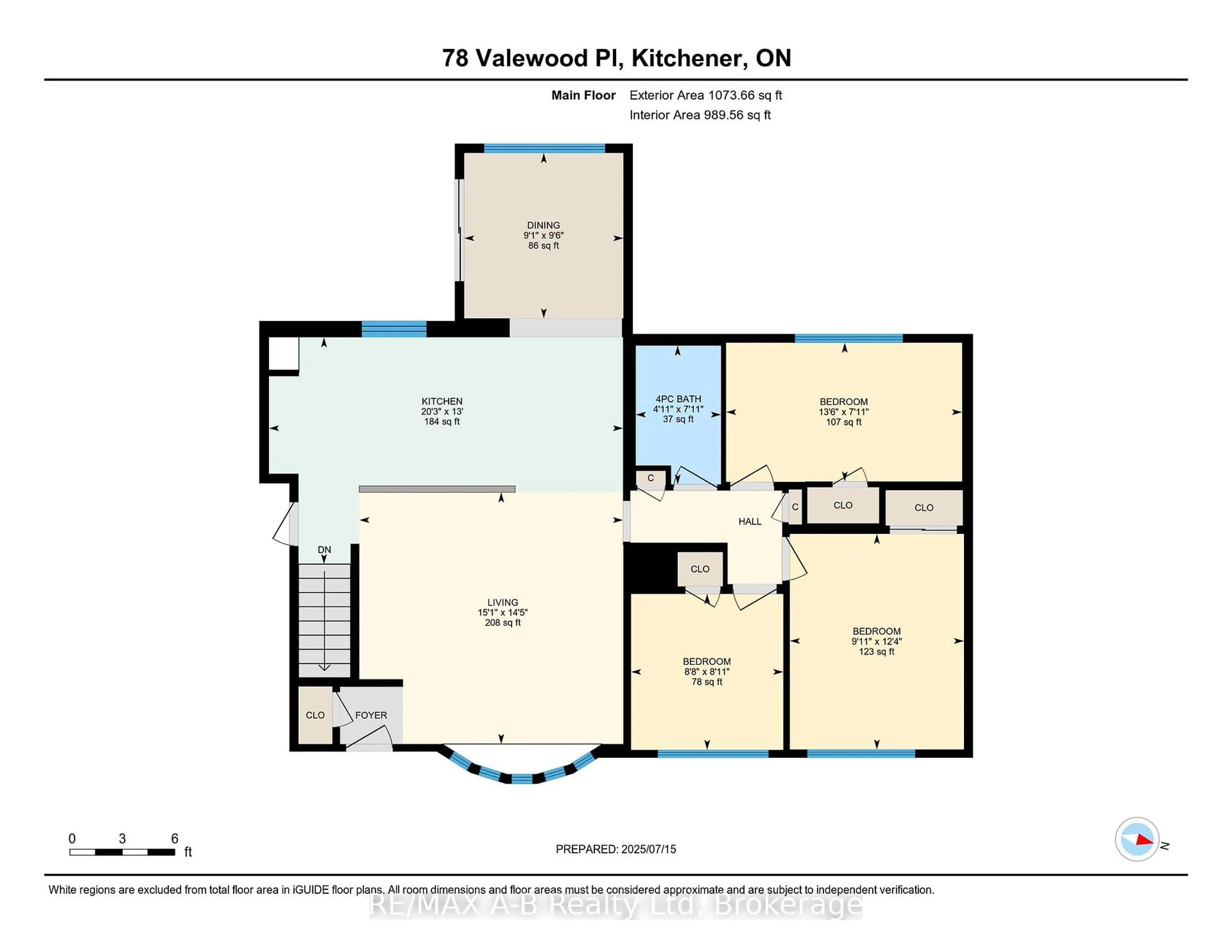 Floor plan for 78 Valewood Pl, Kitchener Ontario N2H 4N6