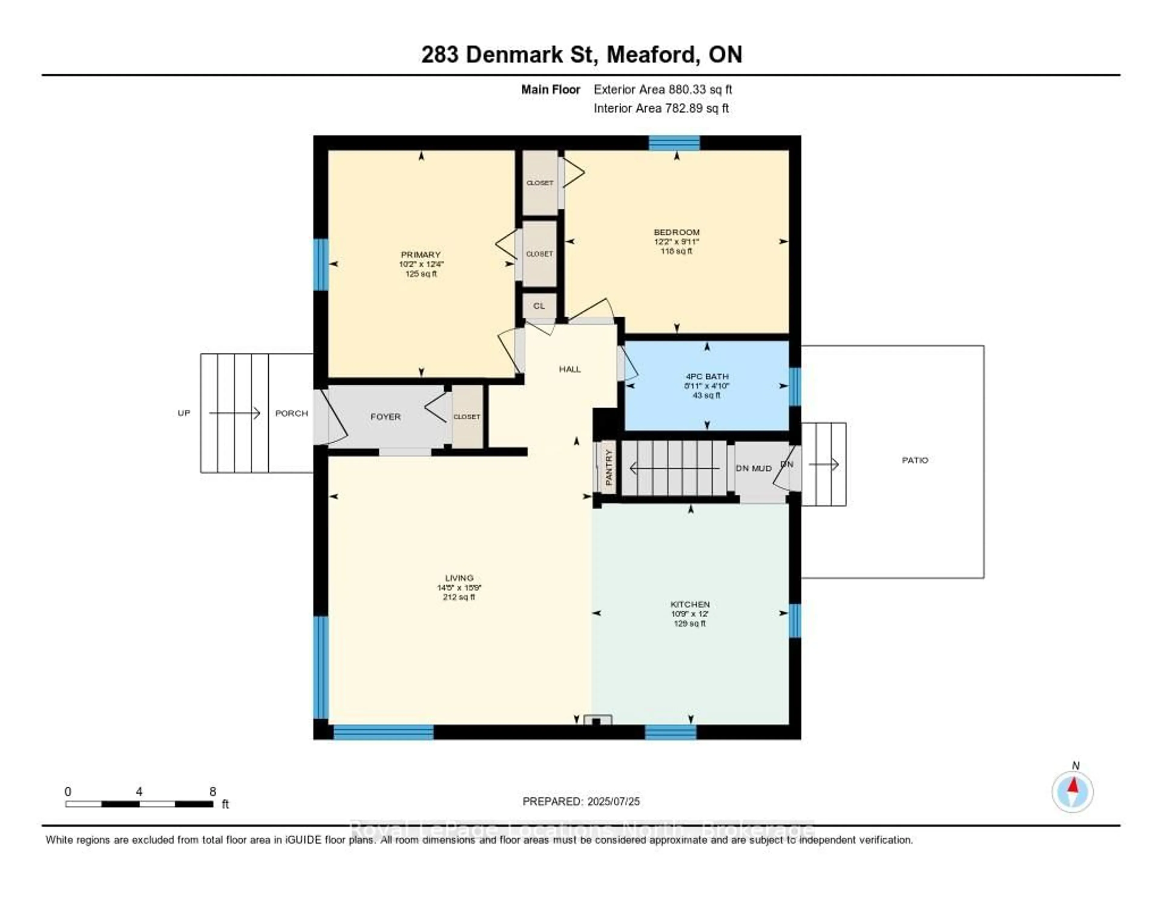 Floor plan for 283 Denmark St, Meaford Ontario N4L 1C2