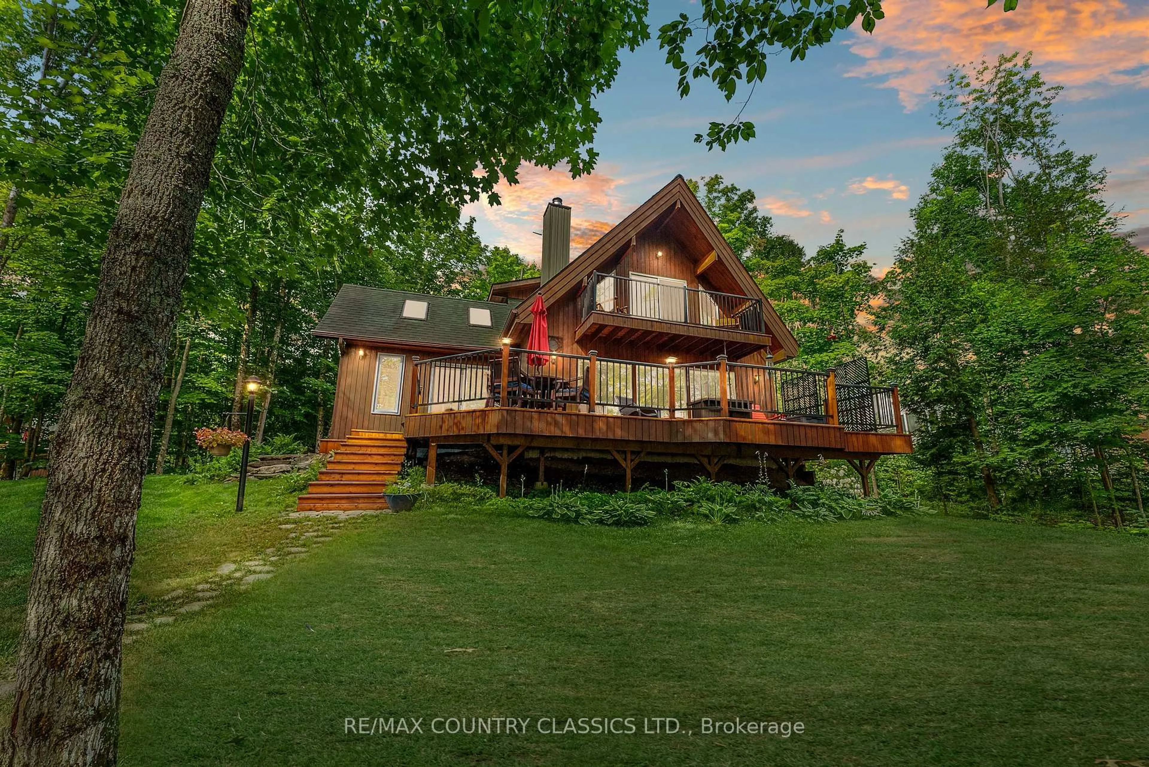 A pic from outside/outdoor area/front of a property/back of a property/a pic from drone, water/lake/river/ocean view for 1115C Steenburg Lake Rd, Hastings Ontario K0L 1W0