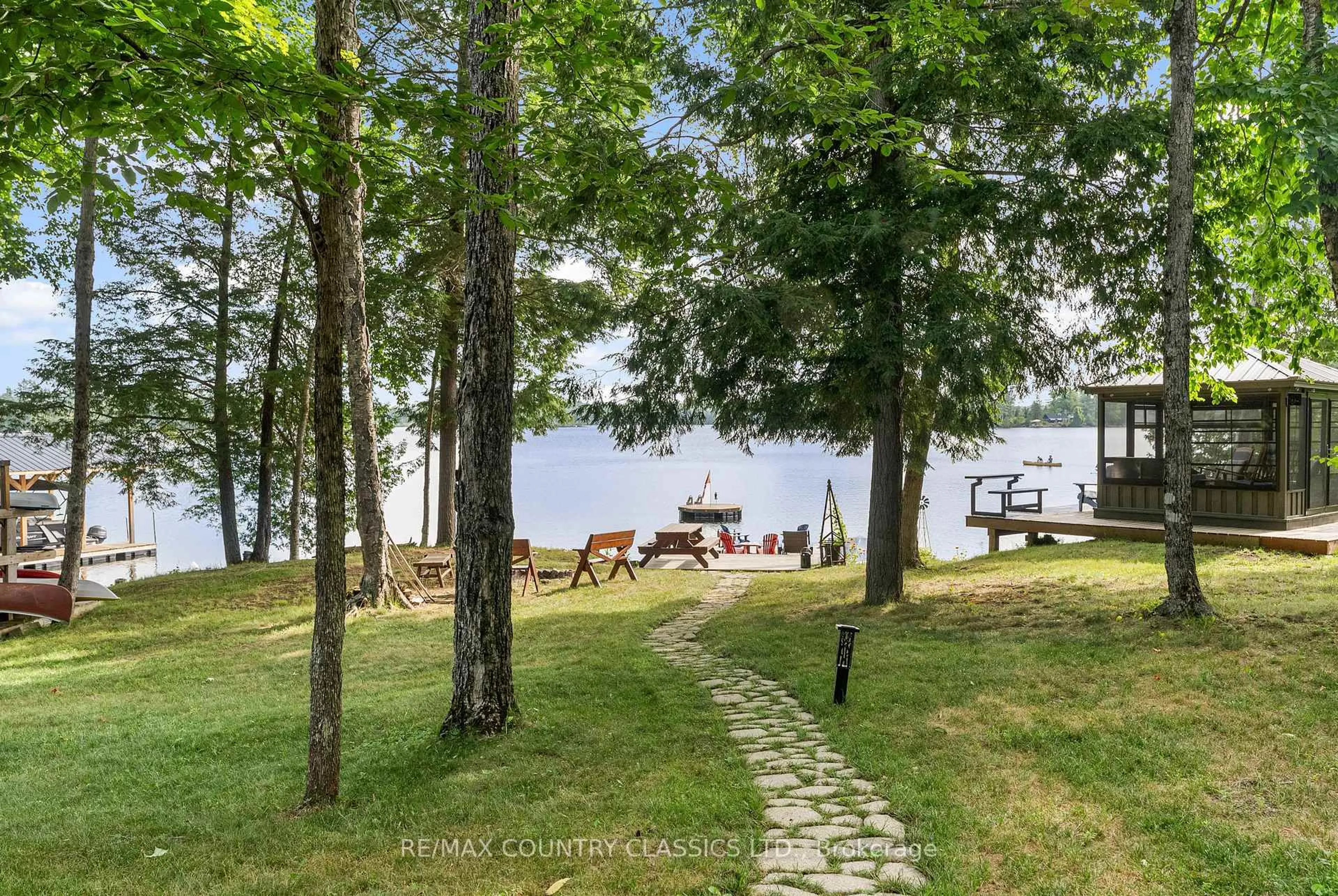 Patio, water/lake/river/ocean view for 1115C Steenburg Lake Rd, Hastings Ontario K0L 1W0