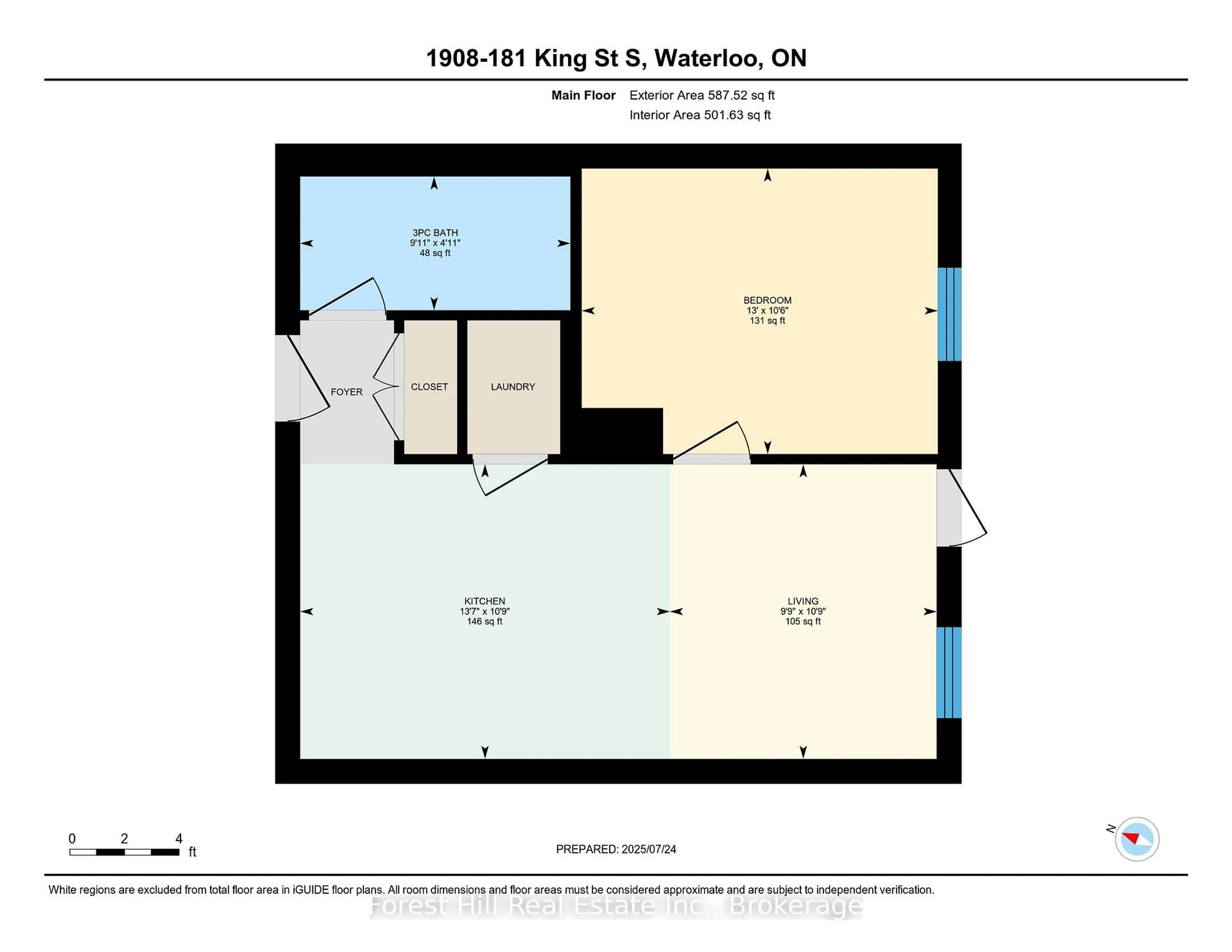 Floor plan for 181 King St #PH1908, Waterloo Ontario N2J 0E7