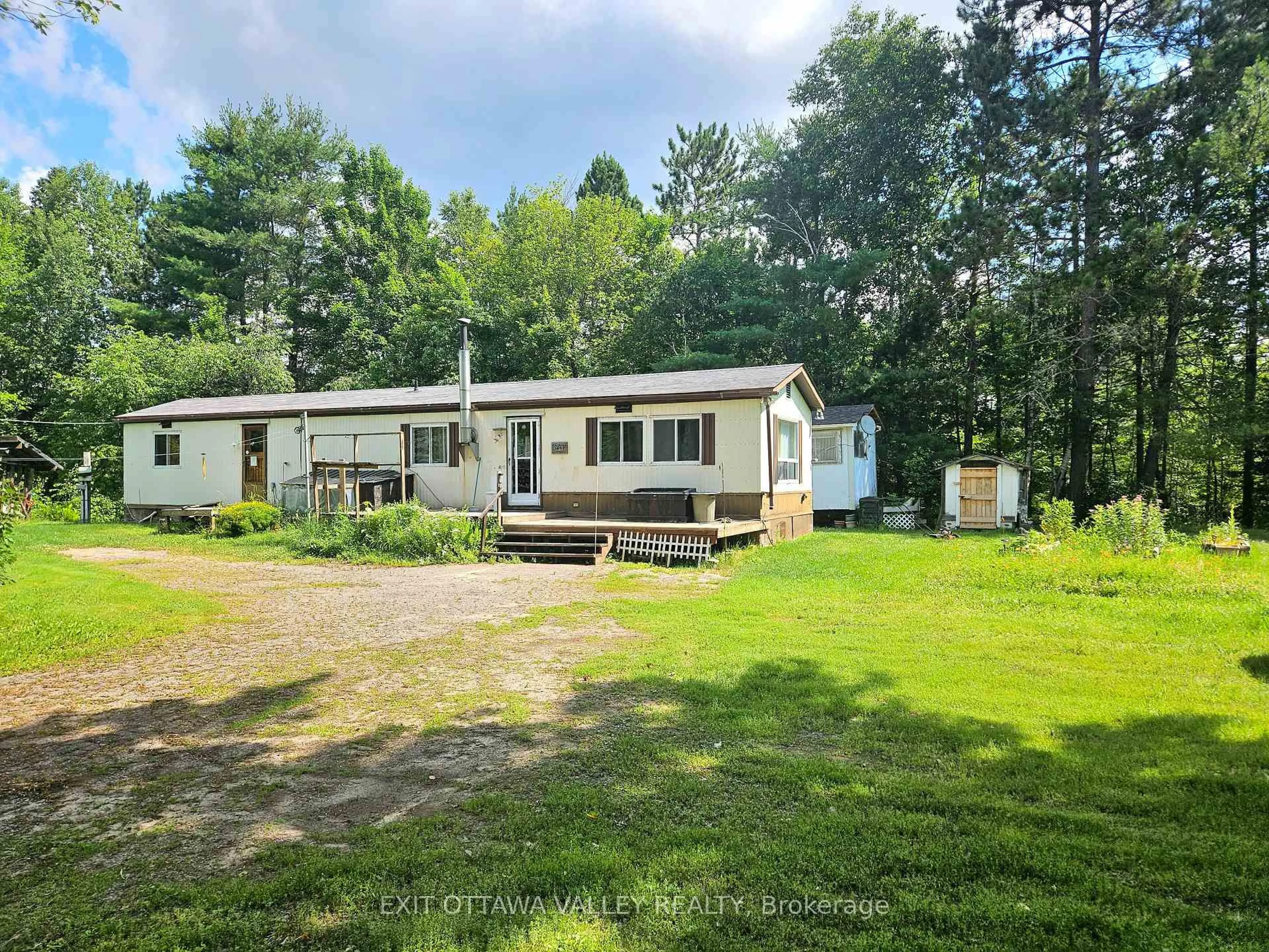 A pic from outside/outdoor area/front of a property/back of a property/a pic from drone, water/lake/river/ocean view for 40496 17 Highway, Stonecliffe Ontario K0J 2K0