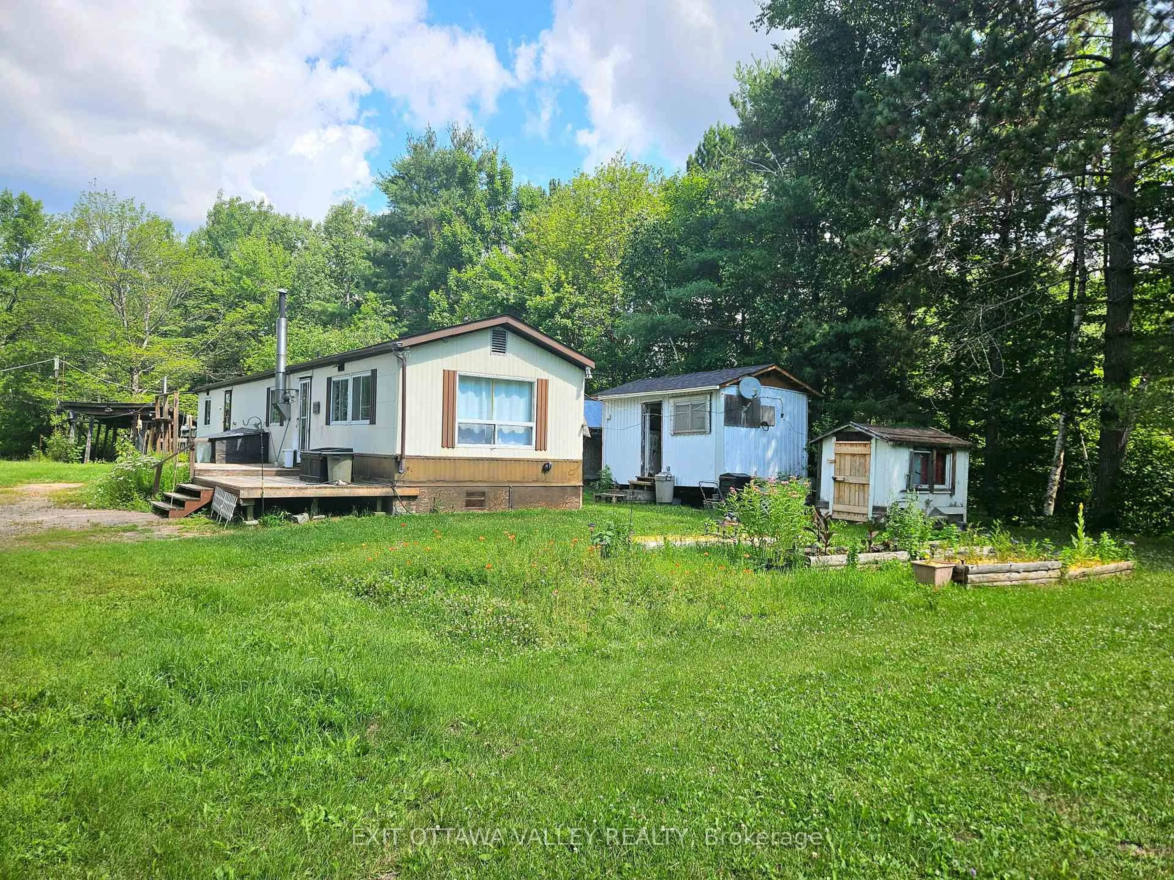 A pic from outside/outdoor area/front of a property/back of a property/a pic from drone, water/lake/river/ocean view for 40496 17 Highway, Stonecliffe Ontario K0J 2K0
