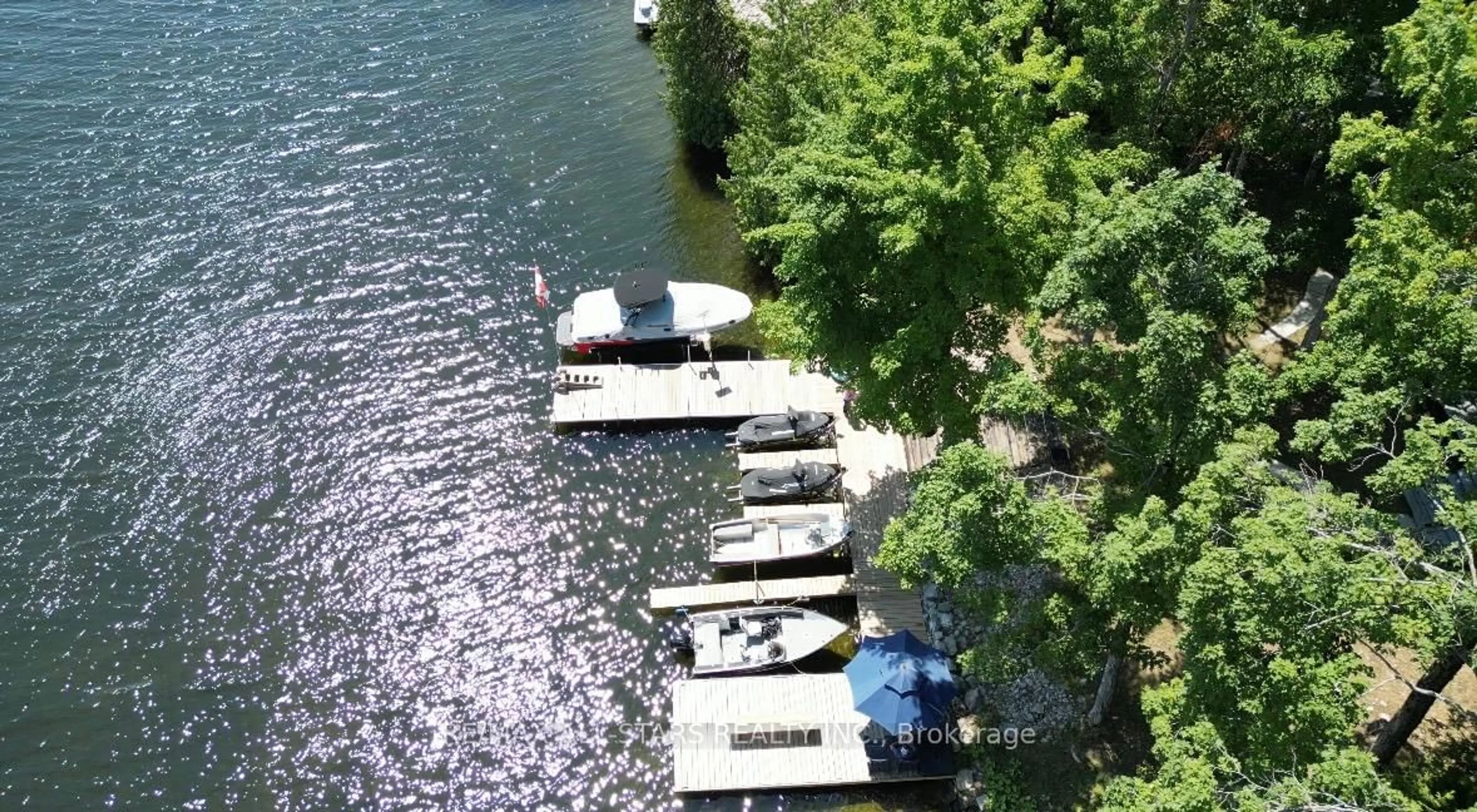 A pic from outside/outdoor area/front of a property/back of a property/a pic from drone, water/lake/river/ocean view for 686 Grand Island Rd, Kawartha Lakes Ontario K6H 5R7