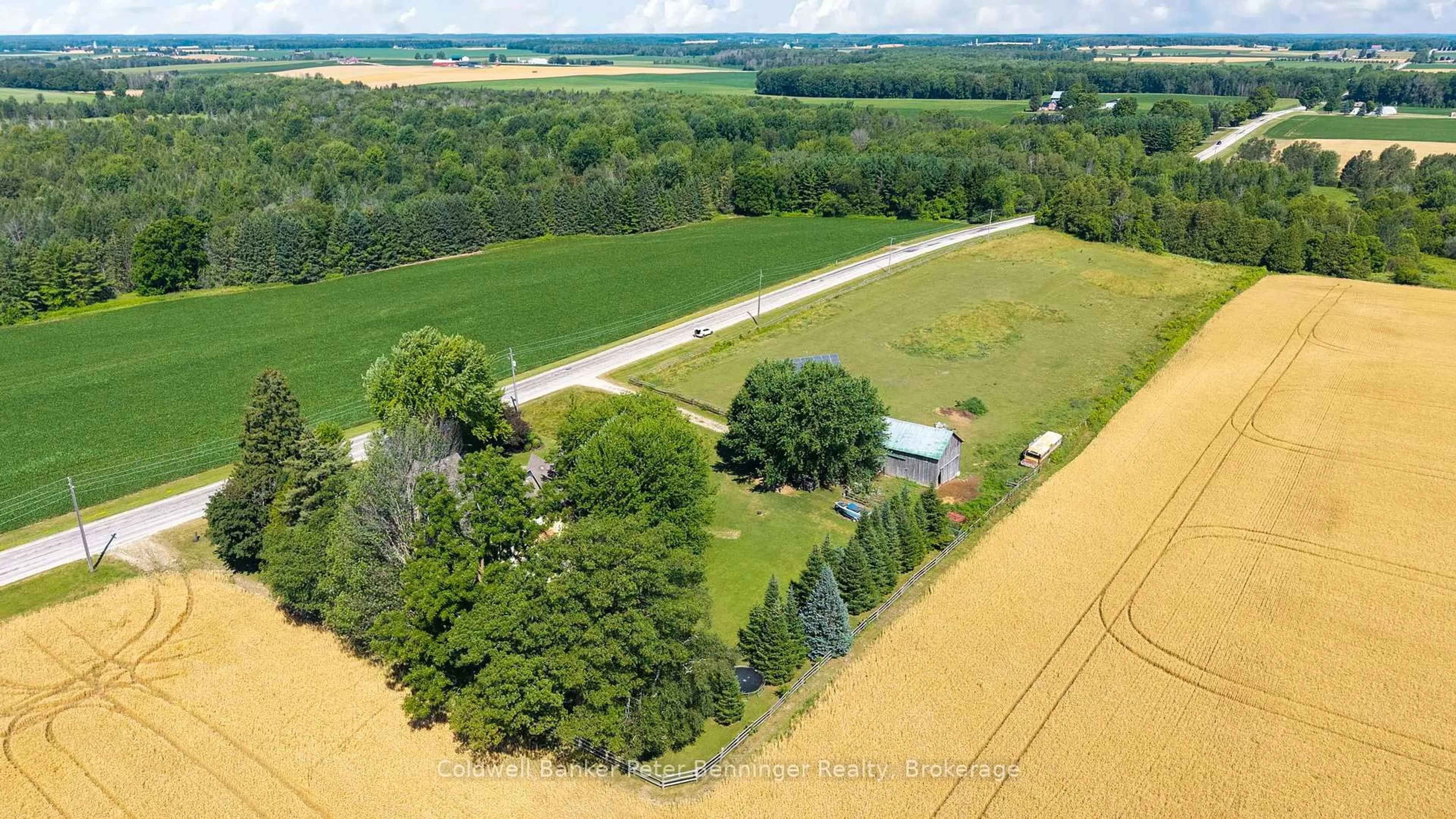 A pic from outside/outdoor area/front of a property/back of a property/a pic from drone, water/lake/river/ocean view for 262 Greenock-Brant Twnline Line, Brockton Ontario N0G 1K0