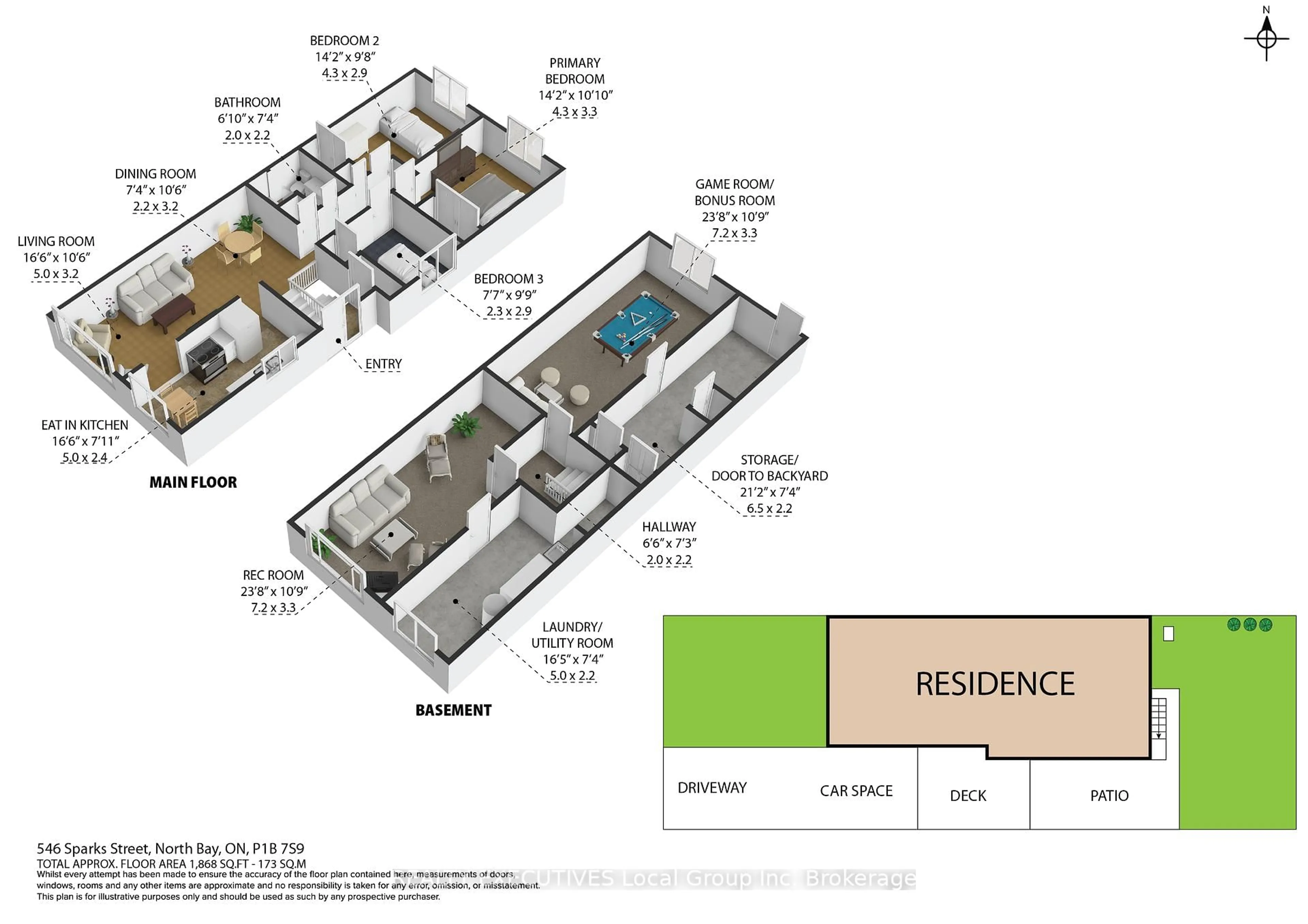 Floor plan for 546 SPARKS St, North Bay Ontario P1B 7S9