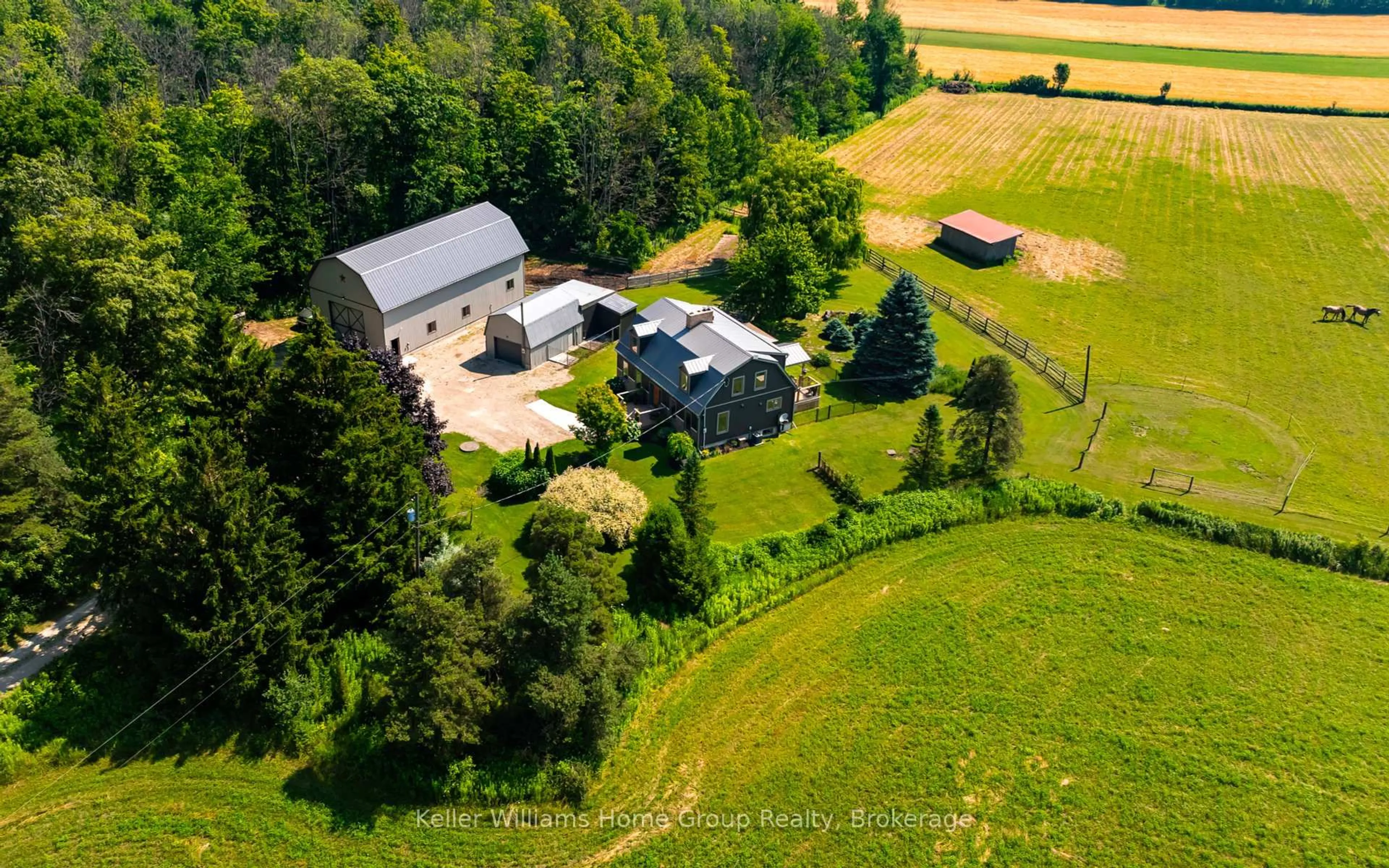 A pic from outside/outdoor area/front of a property/back of a property/a pic from drone, building for 8877 Sideroad 3, Wellington North Ontario N0G 2E0