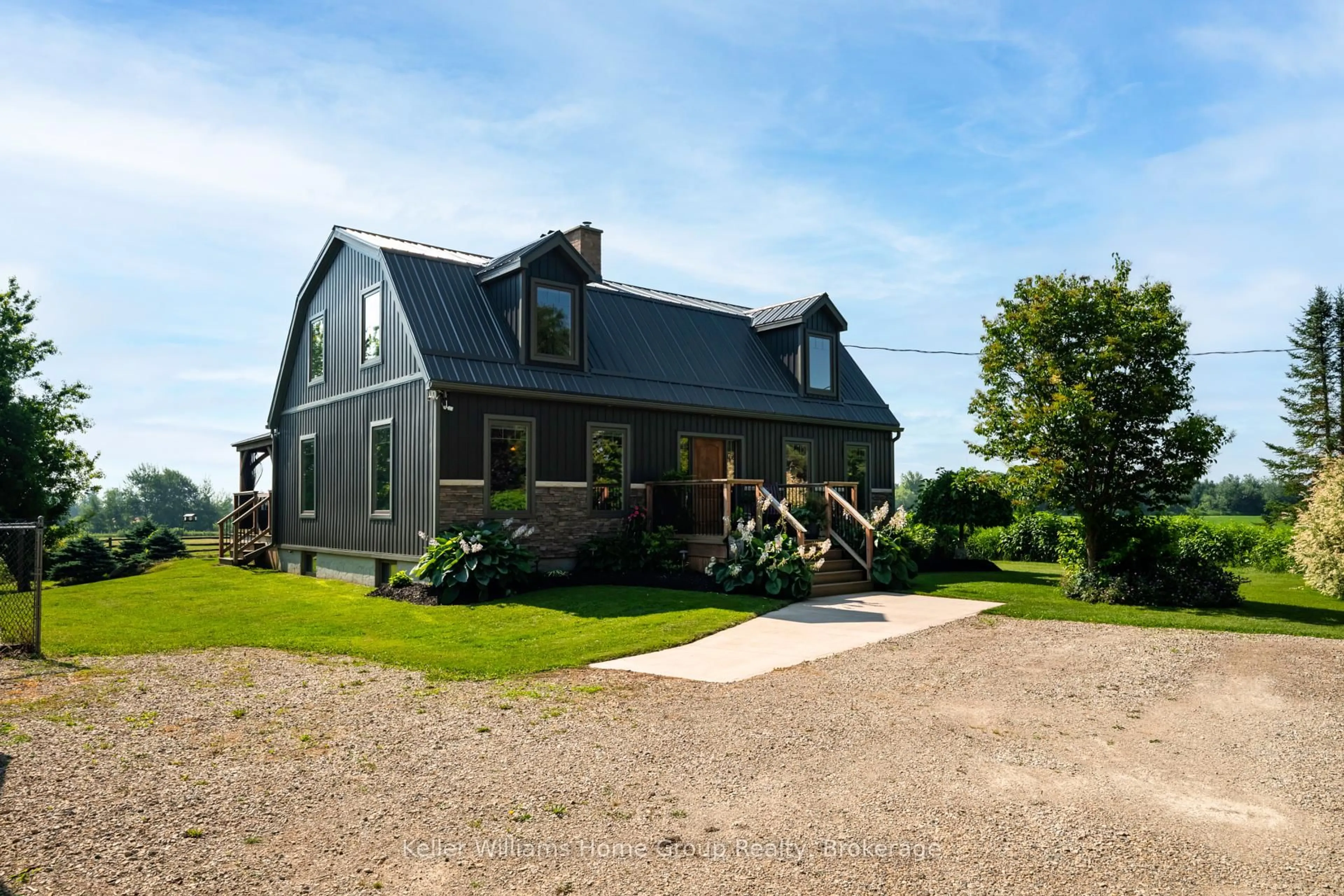 A pic from outside/outdoor area/front of a property/back of a property/a pic from drone, street for 8877 Sideroad 3, Wellington North Ontario N0G 2E0
