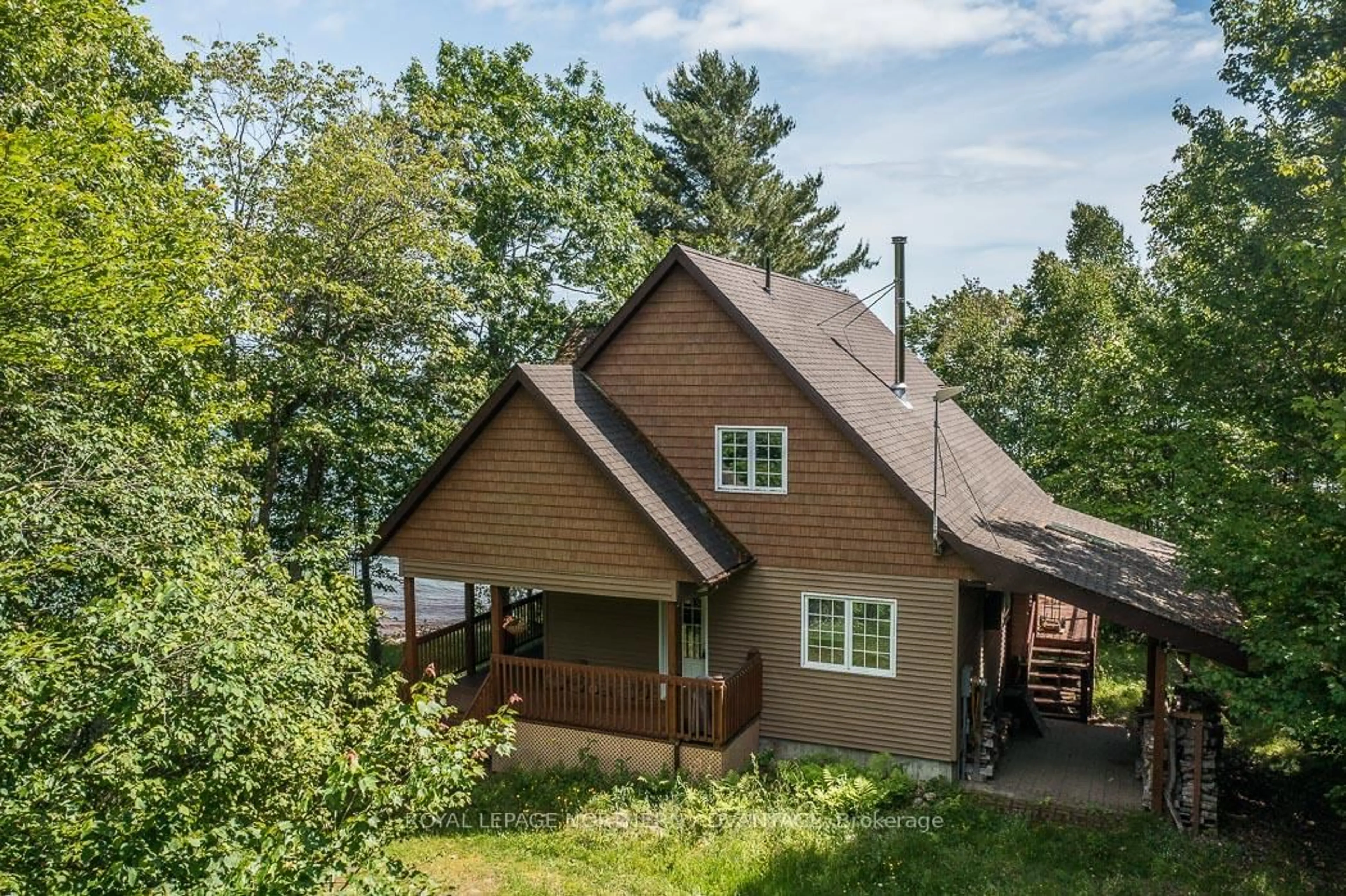A pic from outside/outdoor area/front of a property/back of a property/a pic from drone, unknown for 324 Waltonen Rd, Bruce Mines Ontario P0R 1C0