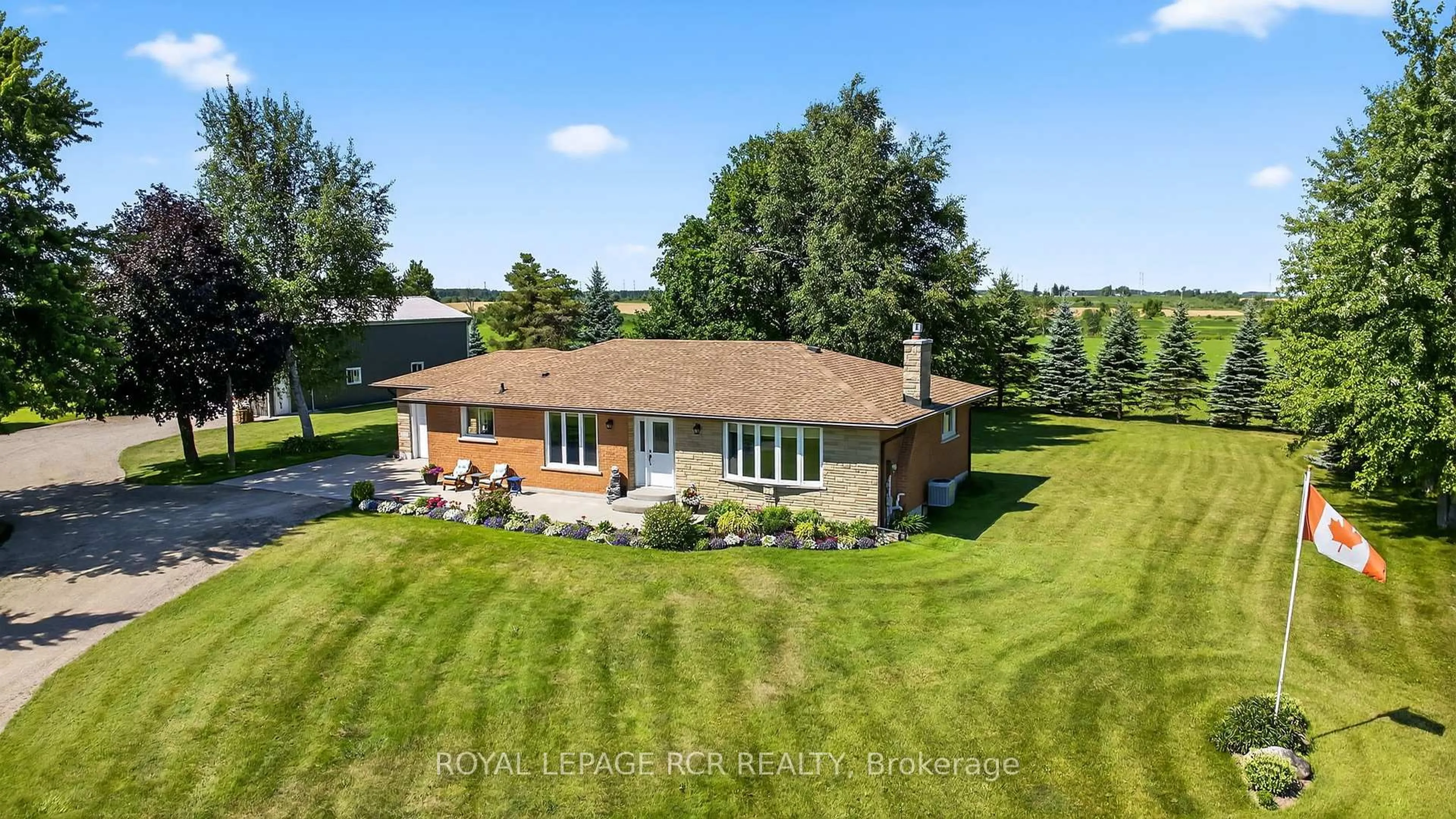 A pic from outside/outdoor area/front of a property/back of a property/a pic from drone, water/lake/river/ocean view for 173122 County Road 25 Rd, East Luther Grand Valley Ontario L9W 0L6