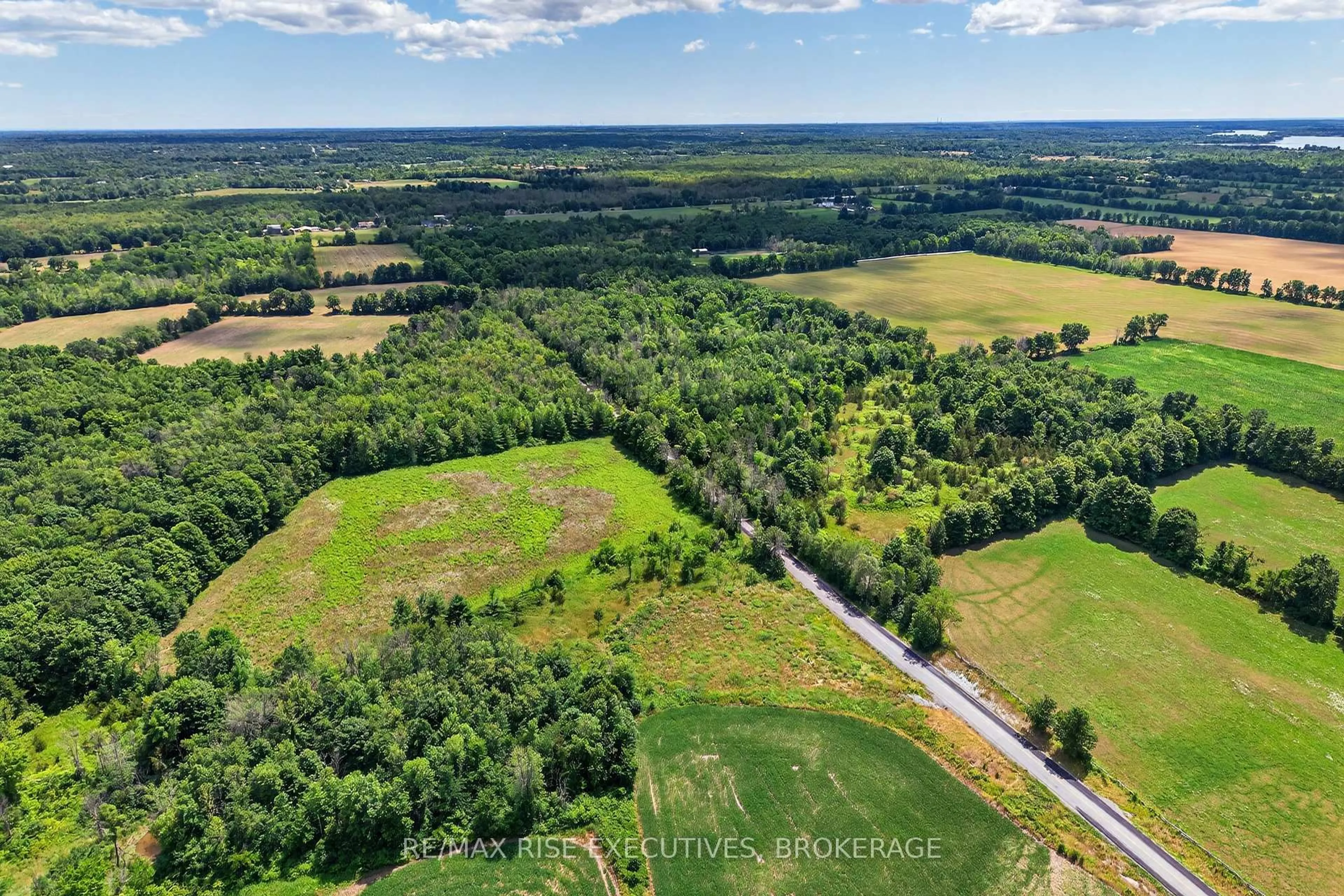 A pic from outside/outdoor area/front of a property/back of a property/a pic from drone, forest/trees view for 5229 German Rd, Yarker Ontario K0K 3N0