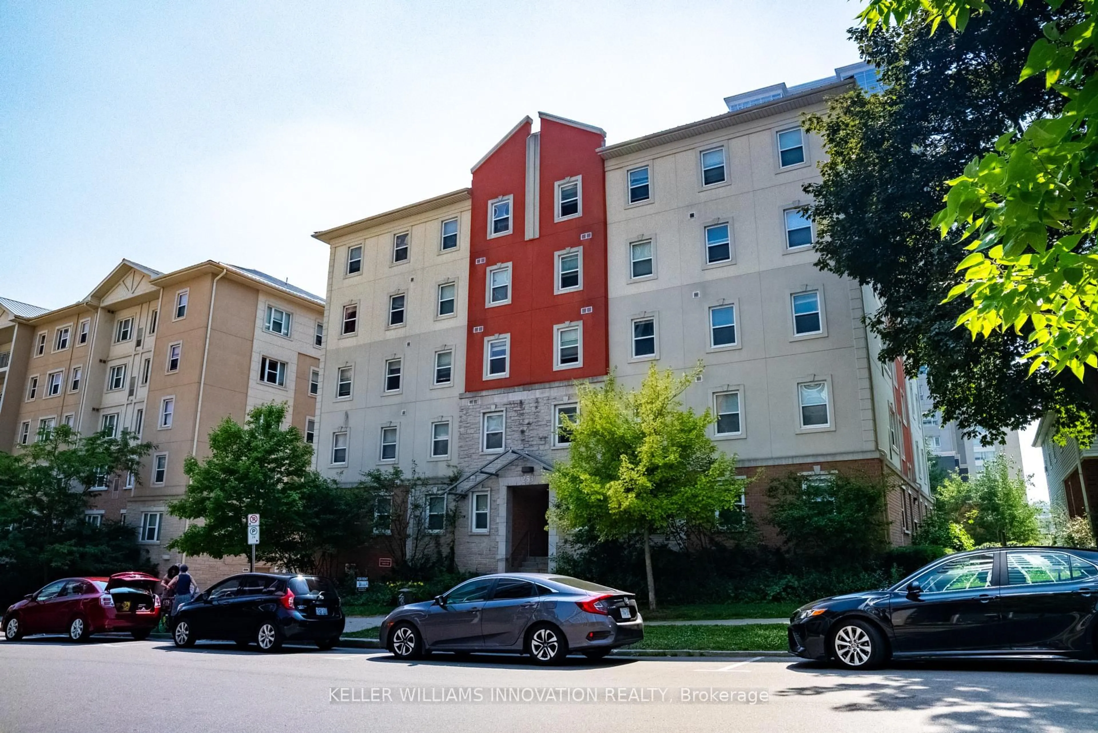 A pic from outside/outdoor area/front of a property/back of a property/a pic from drone, building for 253 Lester St #8, Waterloo Ontario N2L 3W6