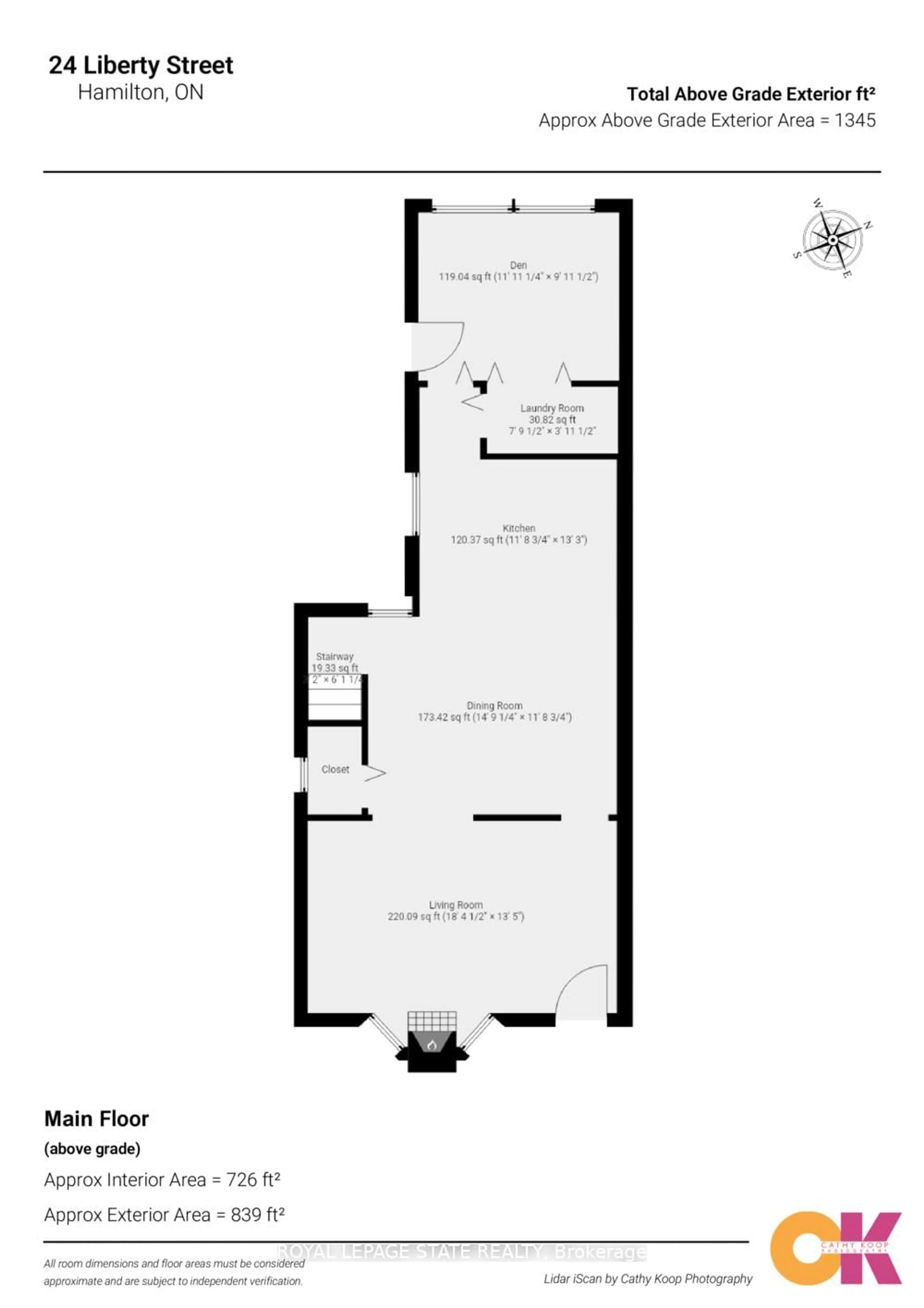 Floor plan for 24 Liberty St, Hamilton Ontario L8N 2N6