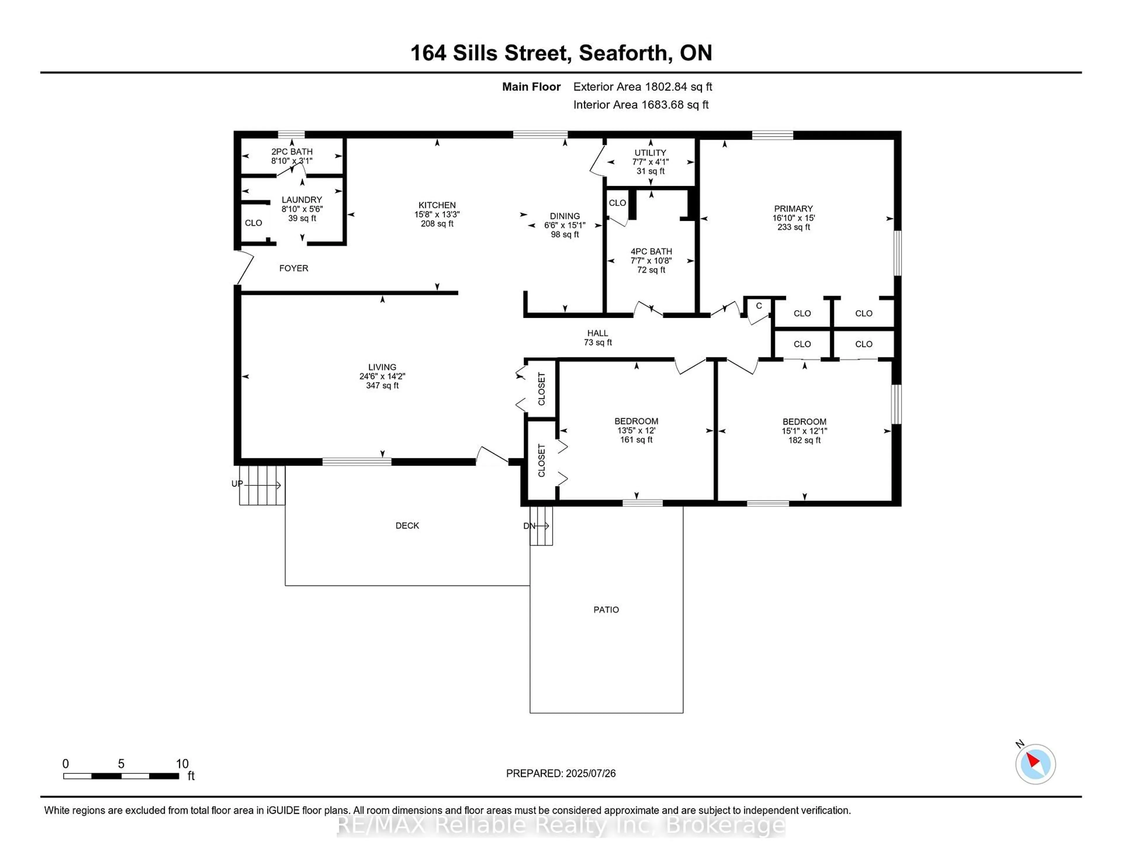 Floor plan for 164 Sills St, Huron East Ontario N0K 1W0