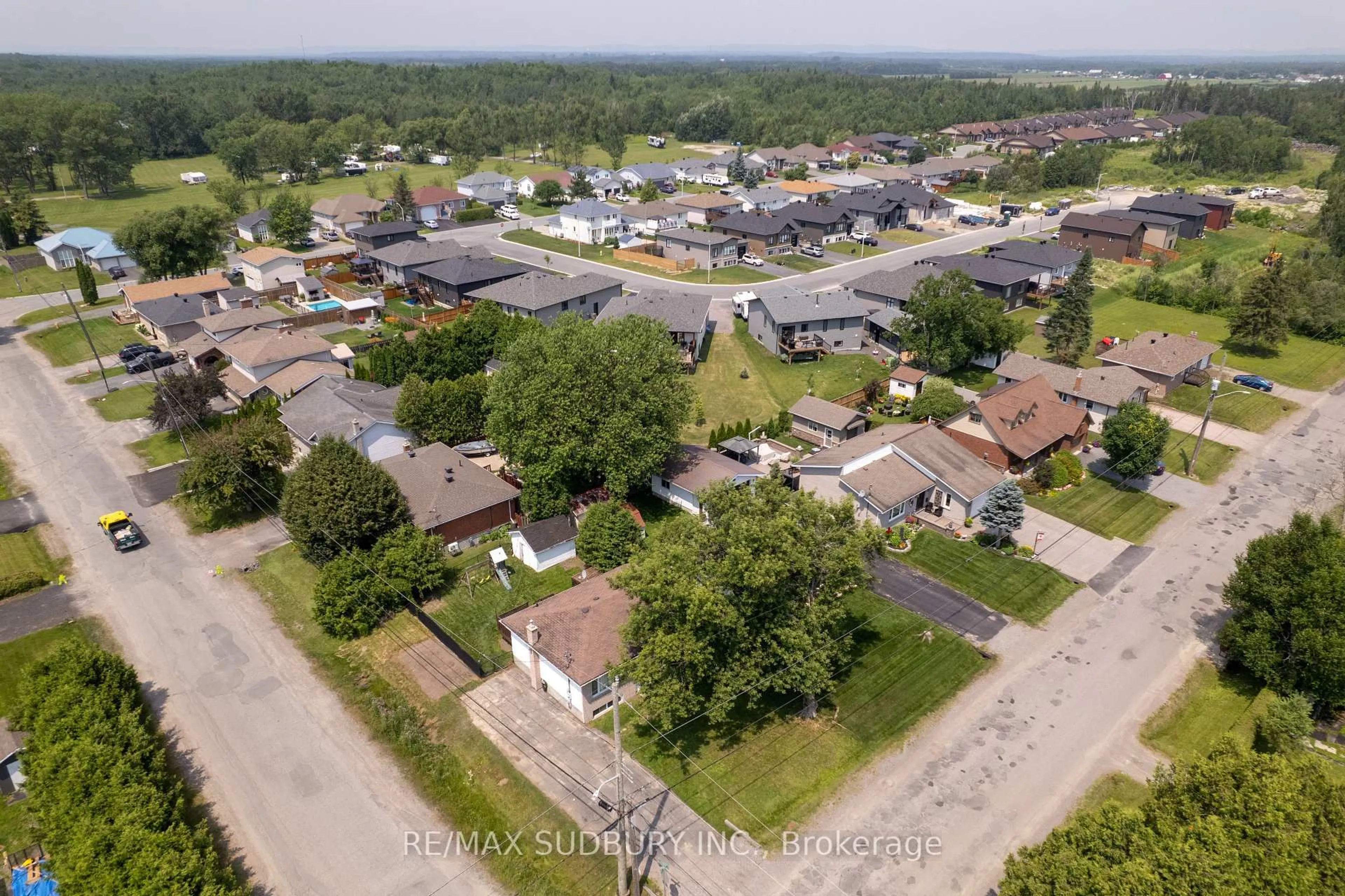 A pic from outside/outdoor area/front of a property/back of a property/a pic from drone, street for 287 Brabant St, Greater Sudbury Ontario P0M 1B0