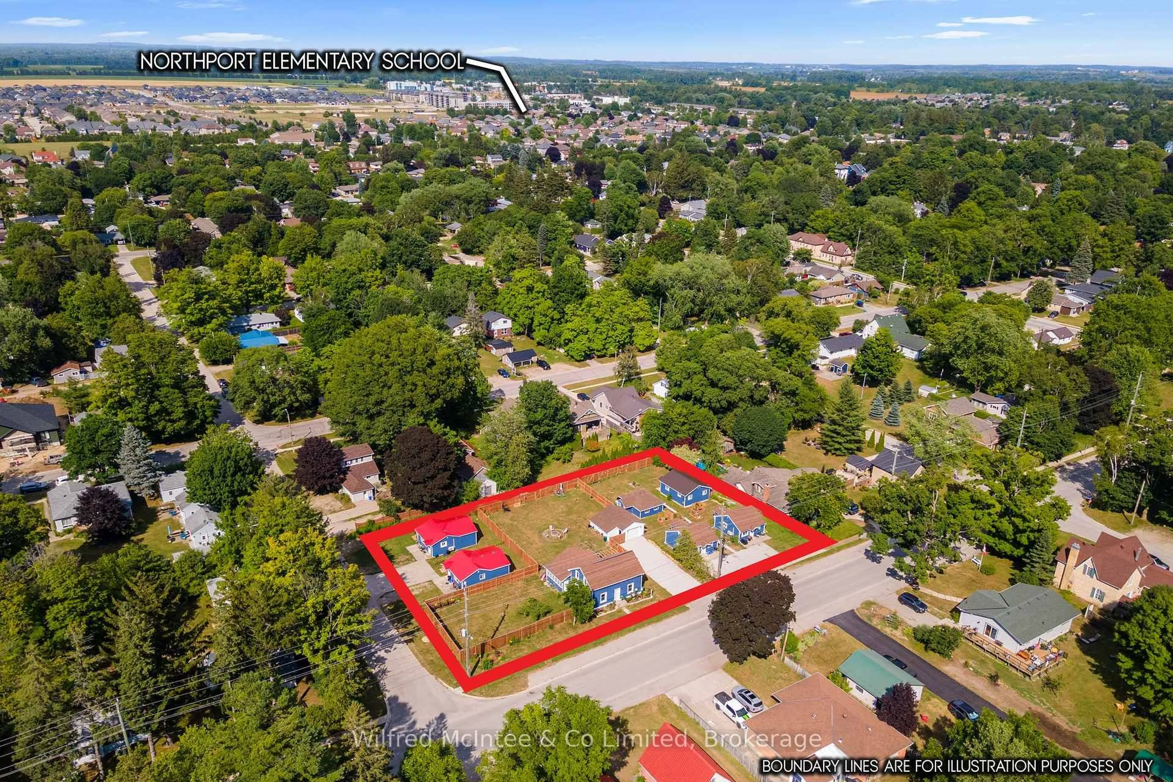 A pic from outside/outdoor area/front of a property/back of a property/a pic from drone, street for 339 Green St, Saugeen Shores Ontario N0H 2C0